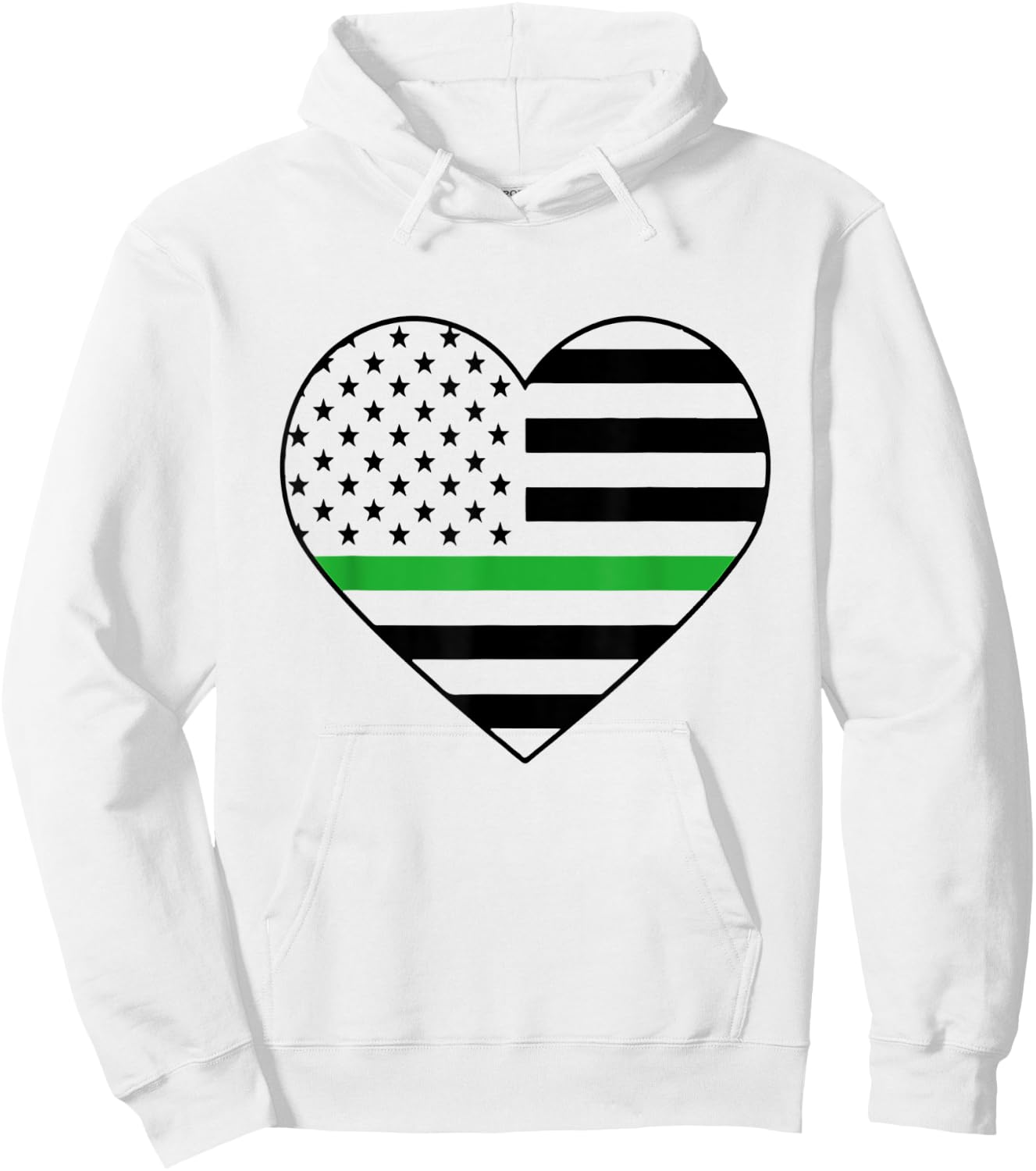 Green Line Military Border Patrol Park Ranger Women's Gift Hoodie - Hoodie | White