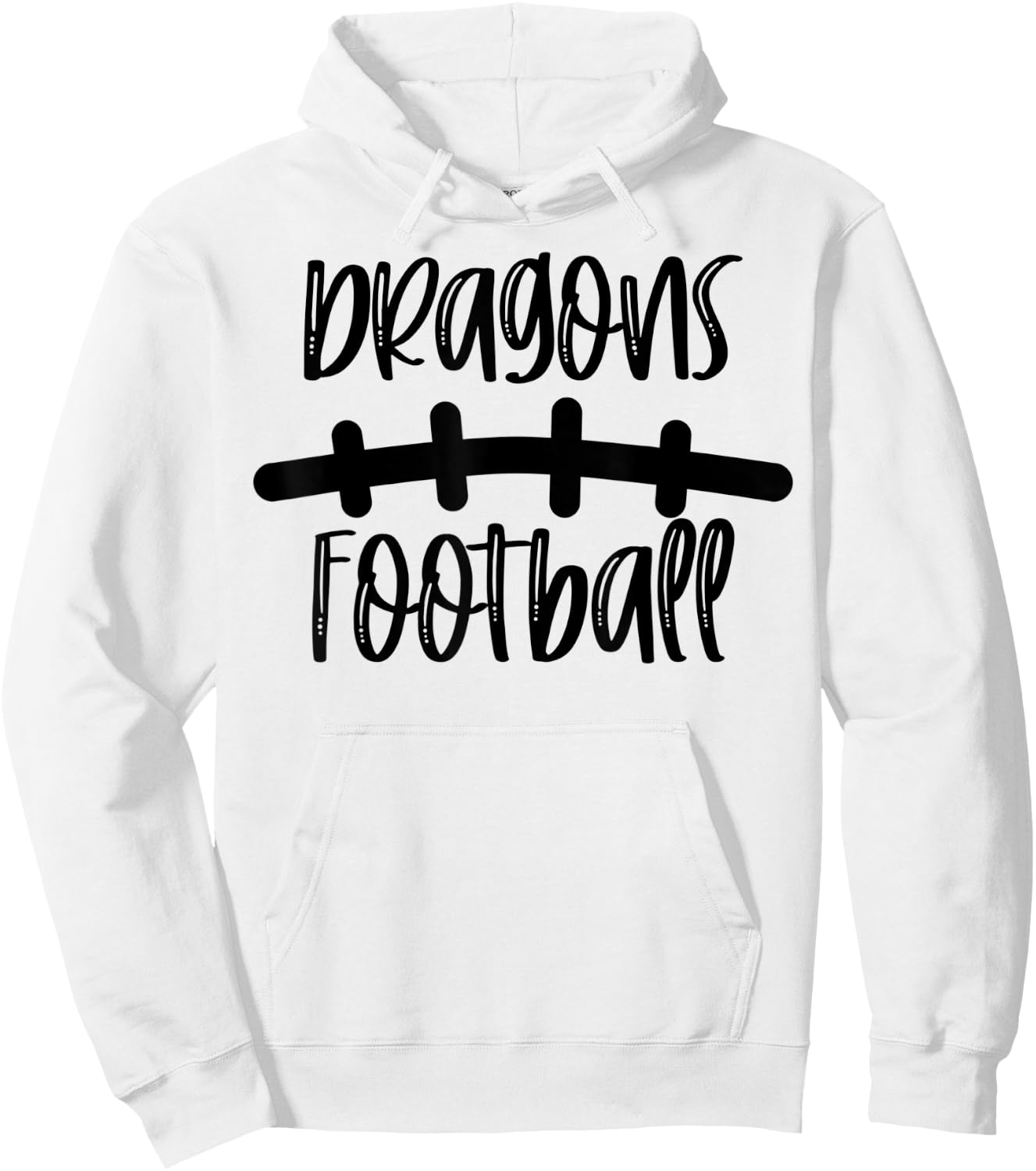 Dragons Football School Spirit Team Mascot Game Night Hoodie - Hoodie | White
