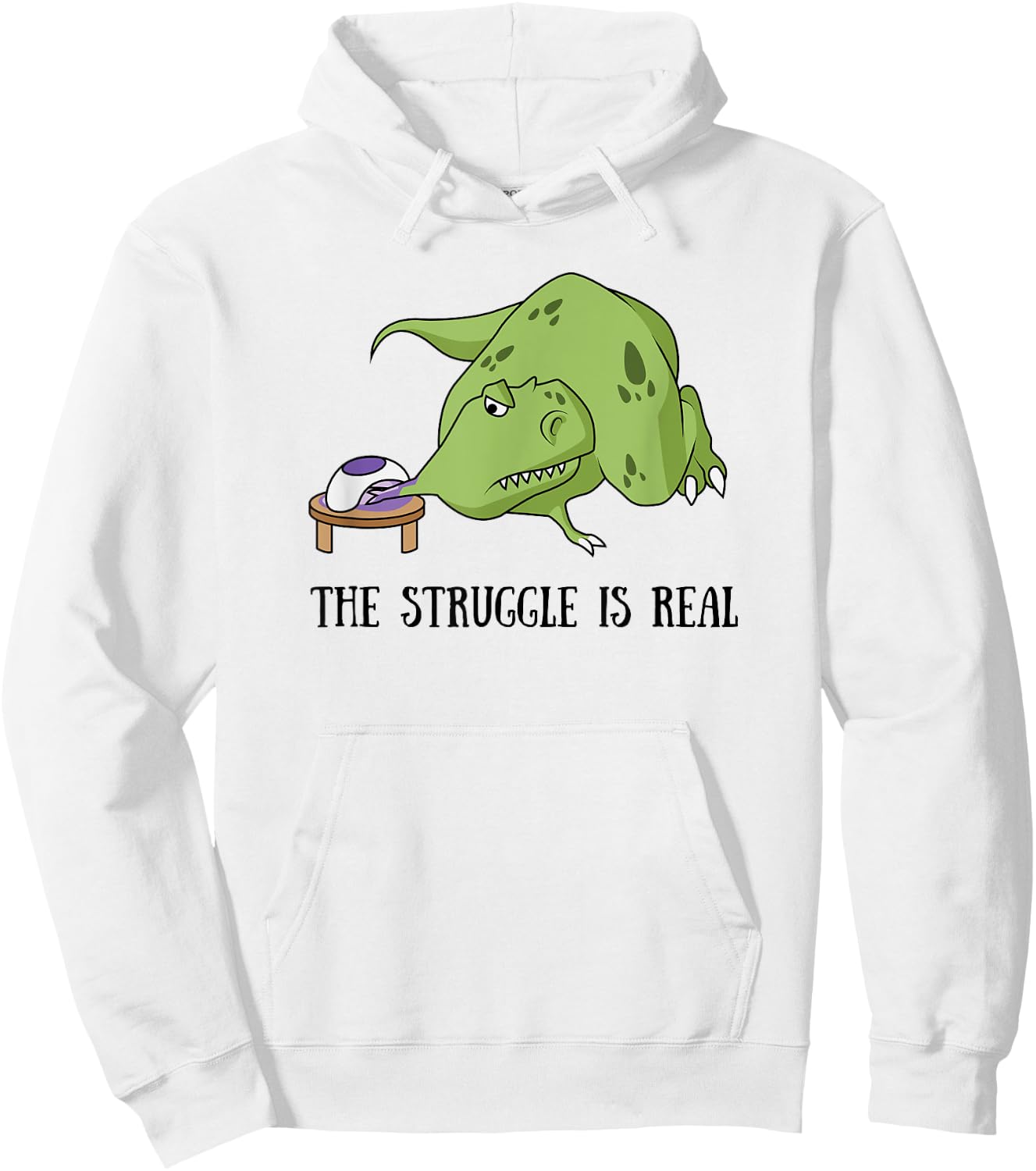 Nail Tech Shirt | Tyrannosaurus Rex Drying Nails Hoodie - Hoodie | White