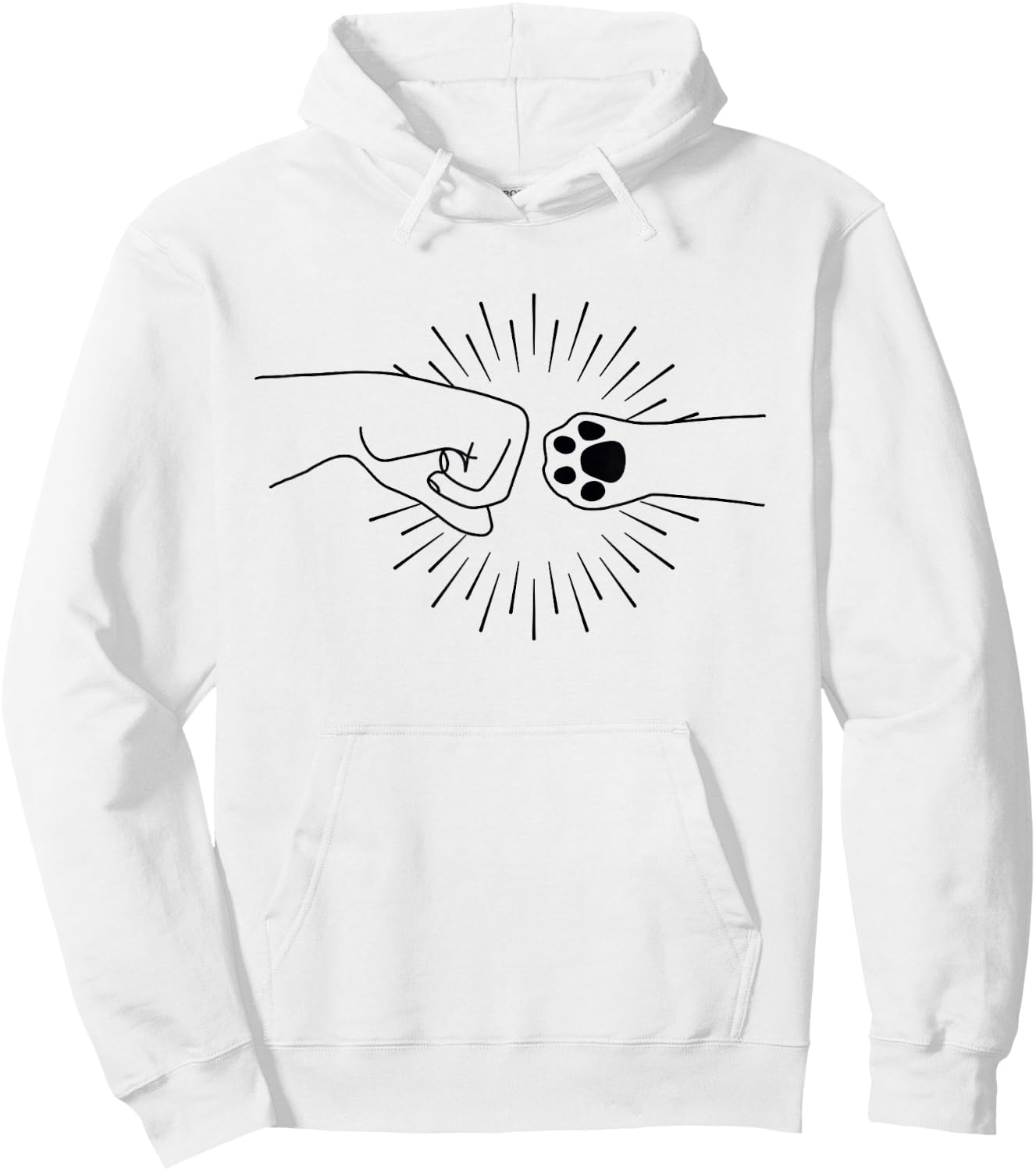 Cat Lover Fist Bump Women Girls Kids Hoodie - Hoodie | White