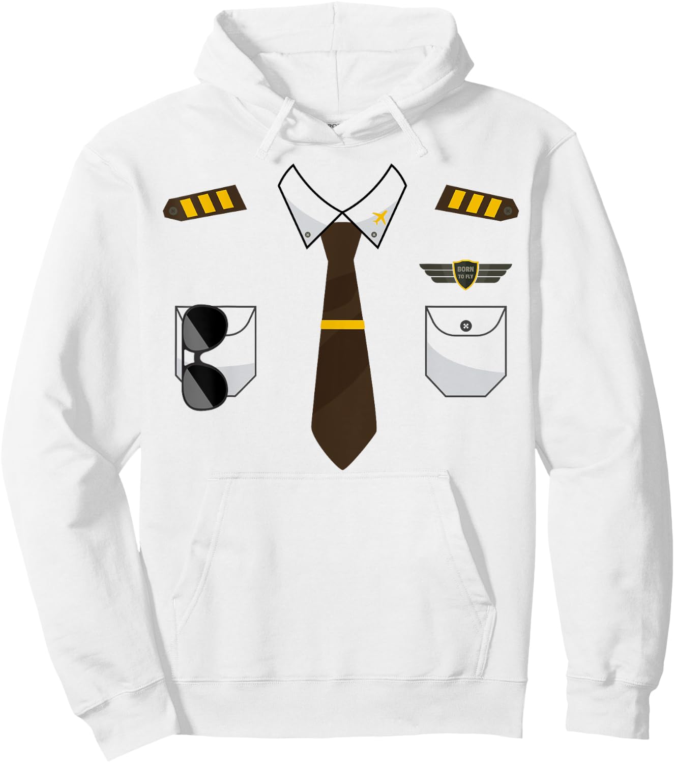 Pilot Costume Birthday Kids Airplane Pilot Halloween Hoodie - Hoodie | White