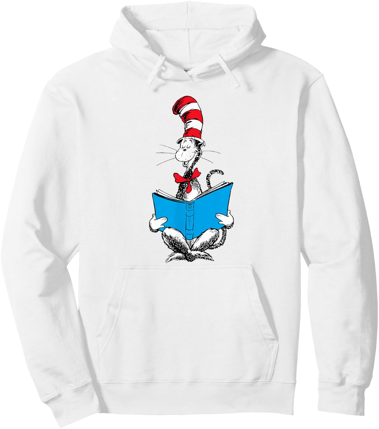 Dr. Seuss Reading Cat Hoodie - Hoodie | White