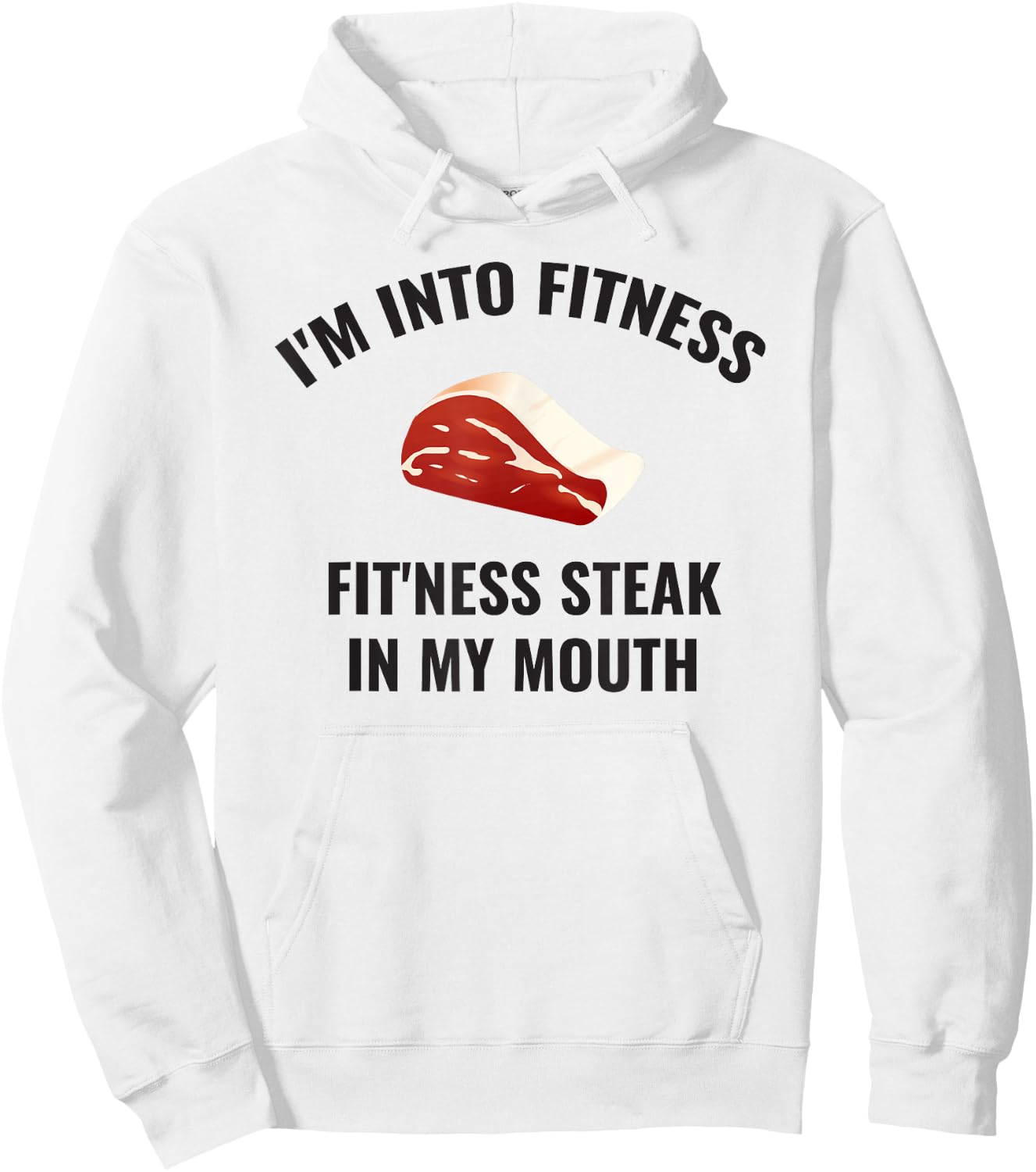 Steak Lover, Carnivore, Funny Hoodie - Hoodie | White