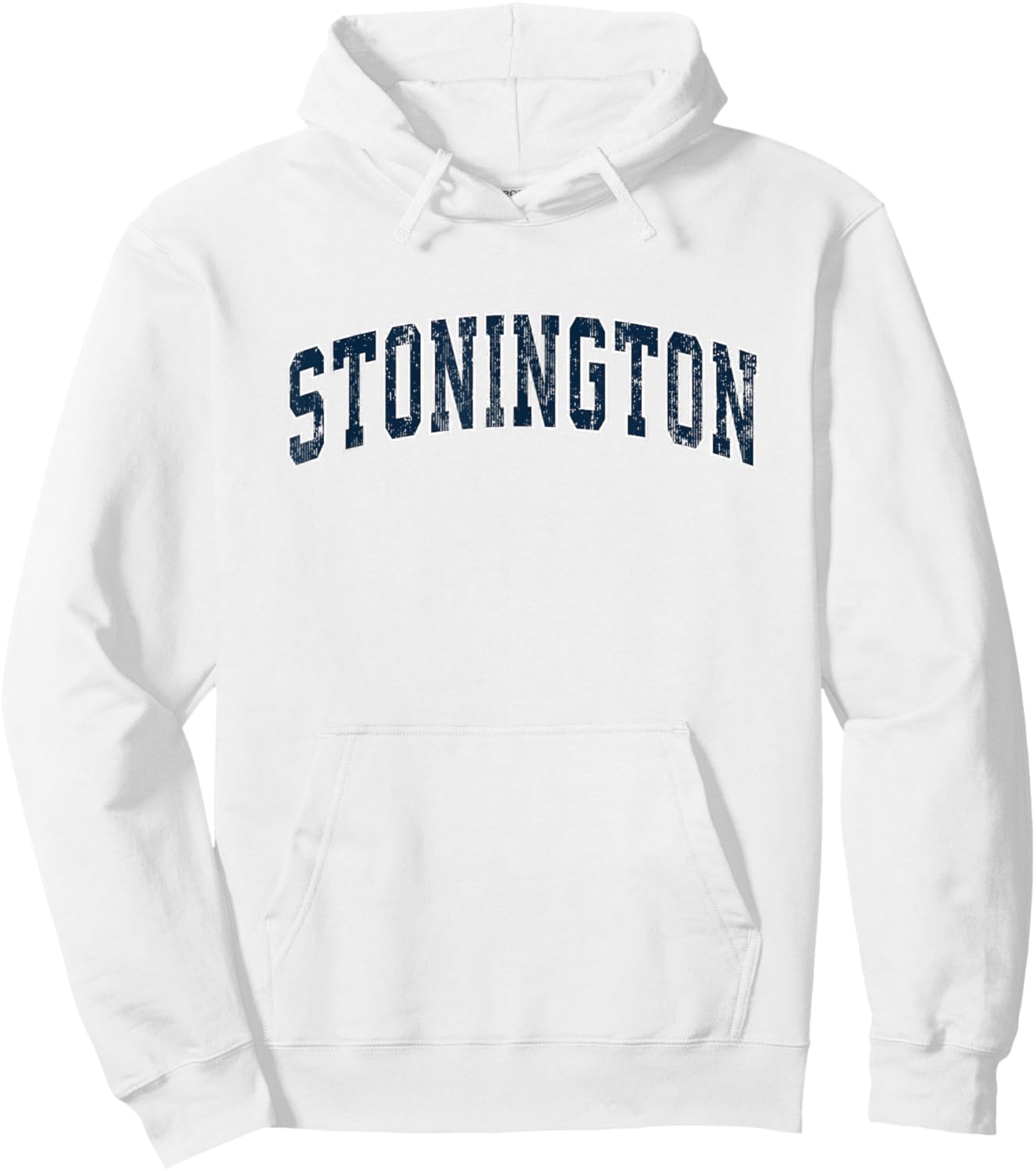Stonington Connecticut CT Vintage Sports Design Navy Design Hoodie - Hoodie | White