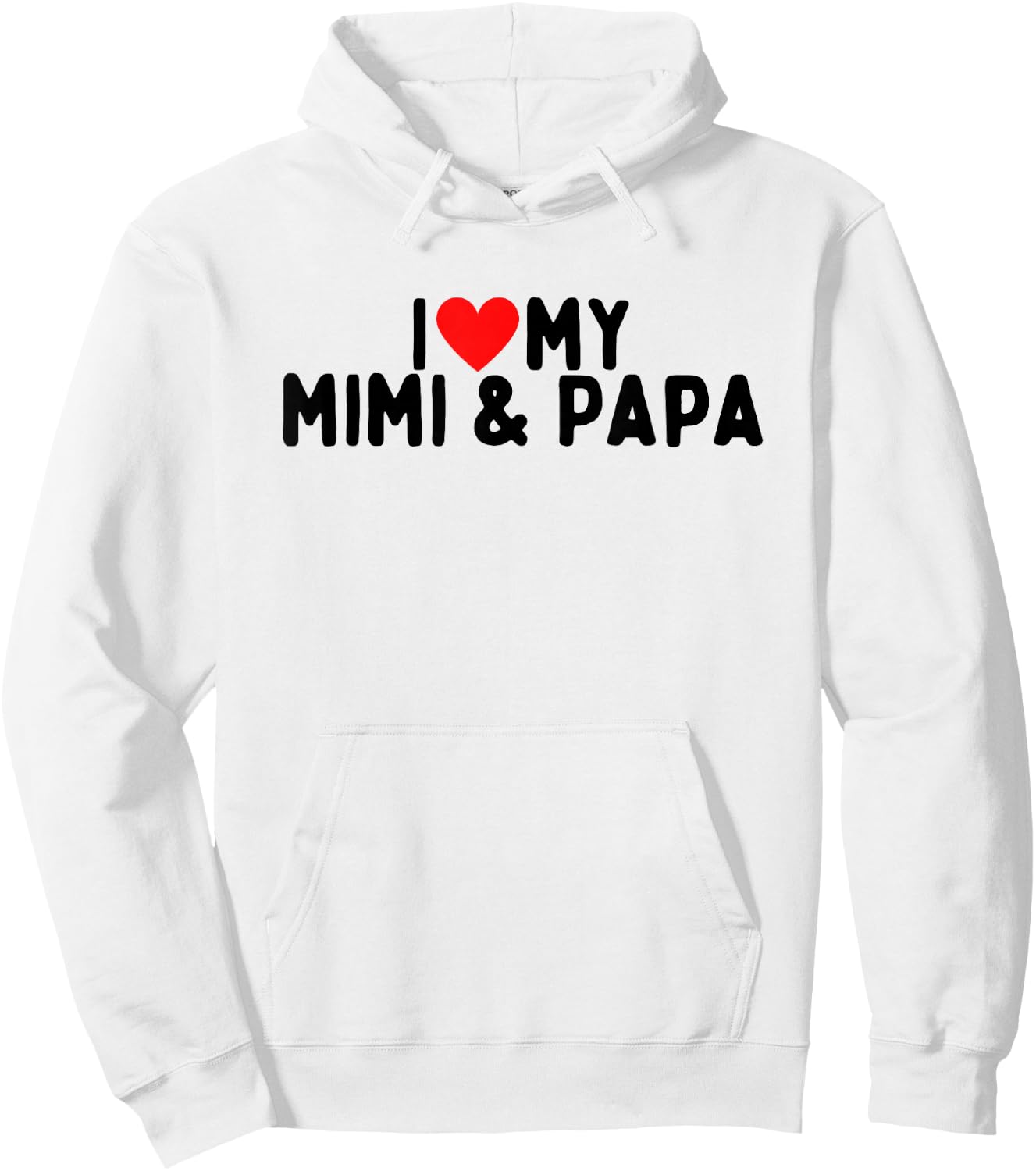 I Love My Mimi And Papa Hoodie - Hoodie | White