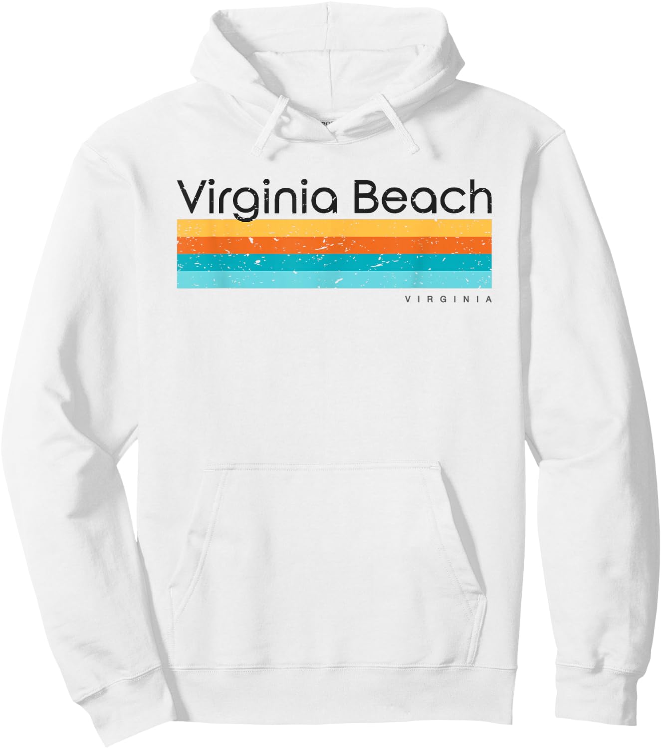 Vintage Virginia Beach Virginia VA Retro Design Hoodie - Hoodie | White