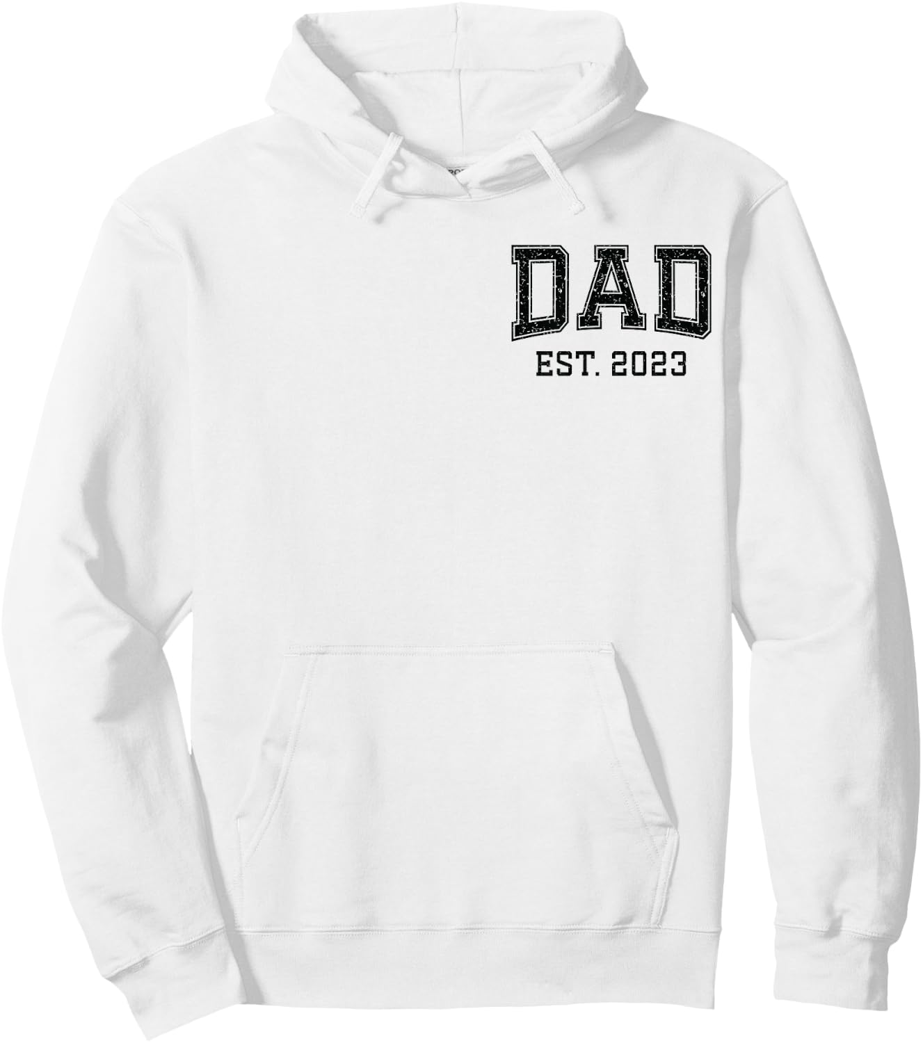 Dad Est 2023 Personalized Fathers Day New Dad Custom Husband Hoodie - Hoodie | White