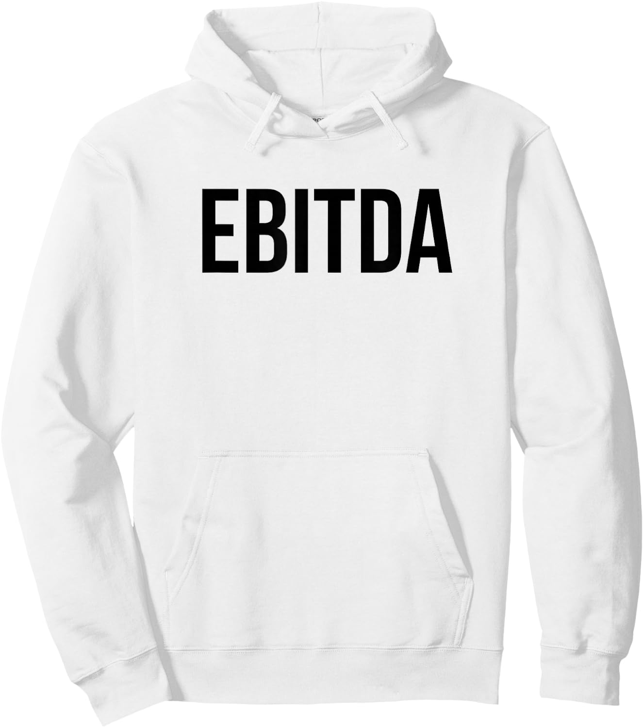 EBITDA Men's White Cotton Polyester Modern Lightweight Lace Letter Print Short Sleeve , Small Hoodie - Hoodie | White