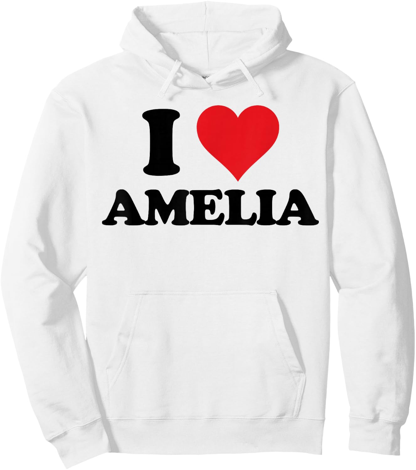 I Heart Amelia First Name I Love Personalised Stuff Hoodie - Hoodie | White