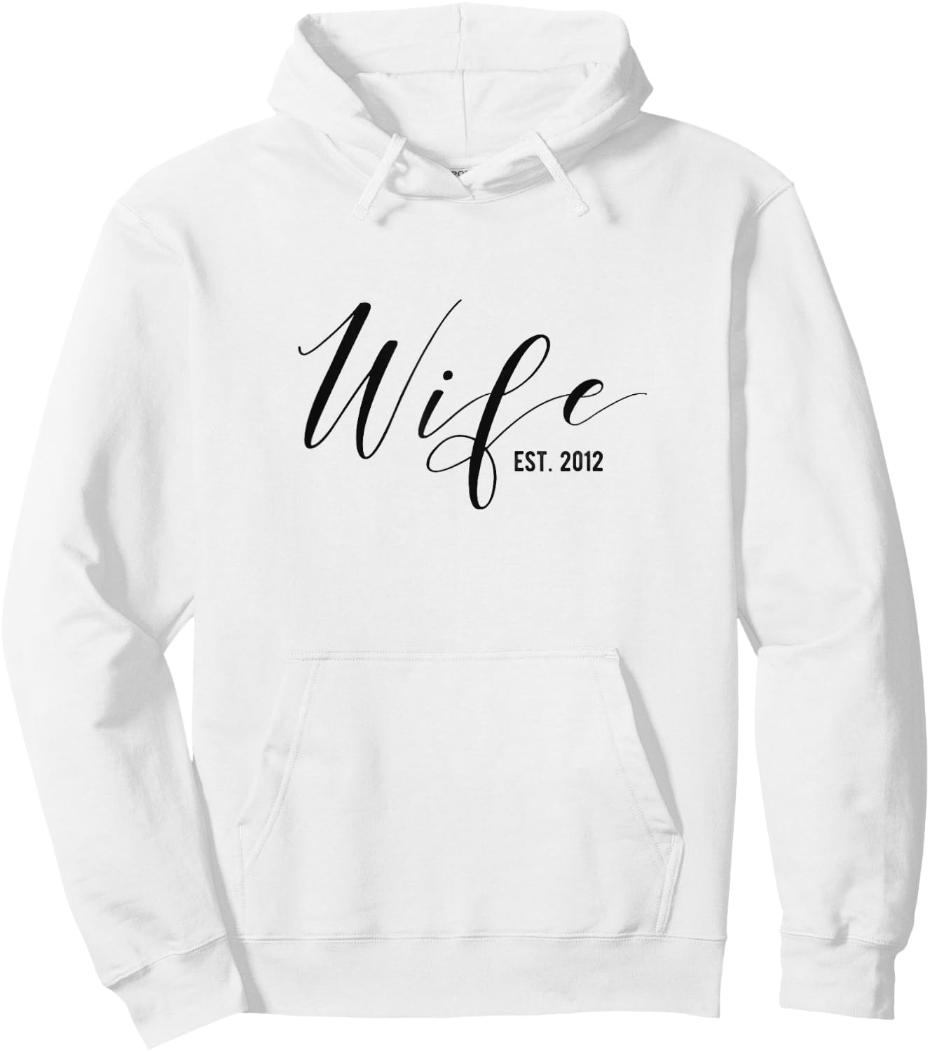 7th Wedding Anniversary Gift Wife Est 2012 Hoodie - Hoodie | White