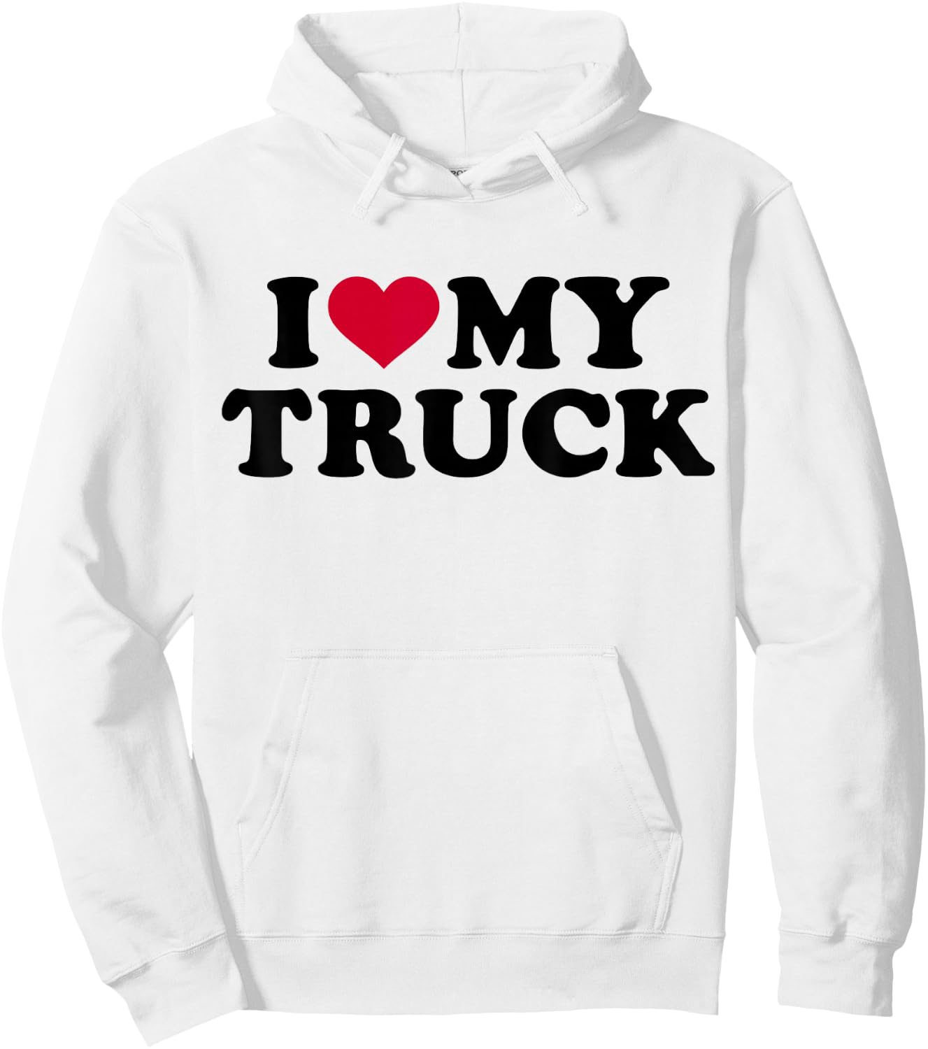 I love my truck Hoodie - Hoodie | White