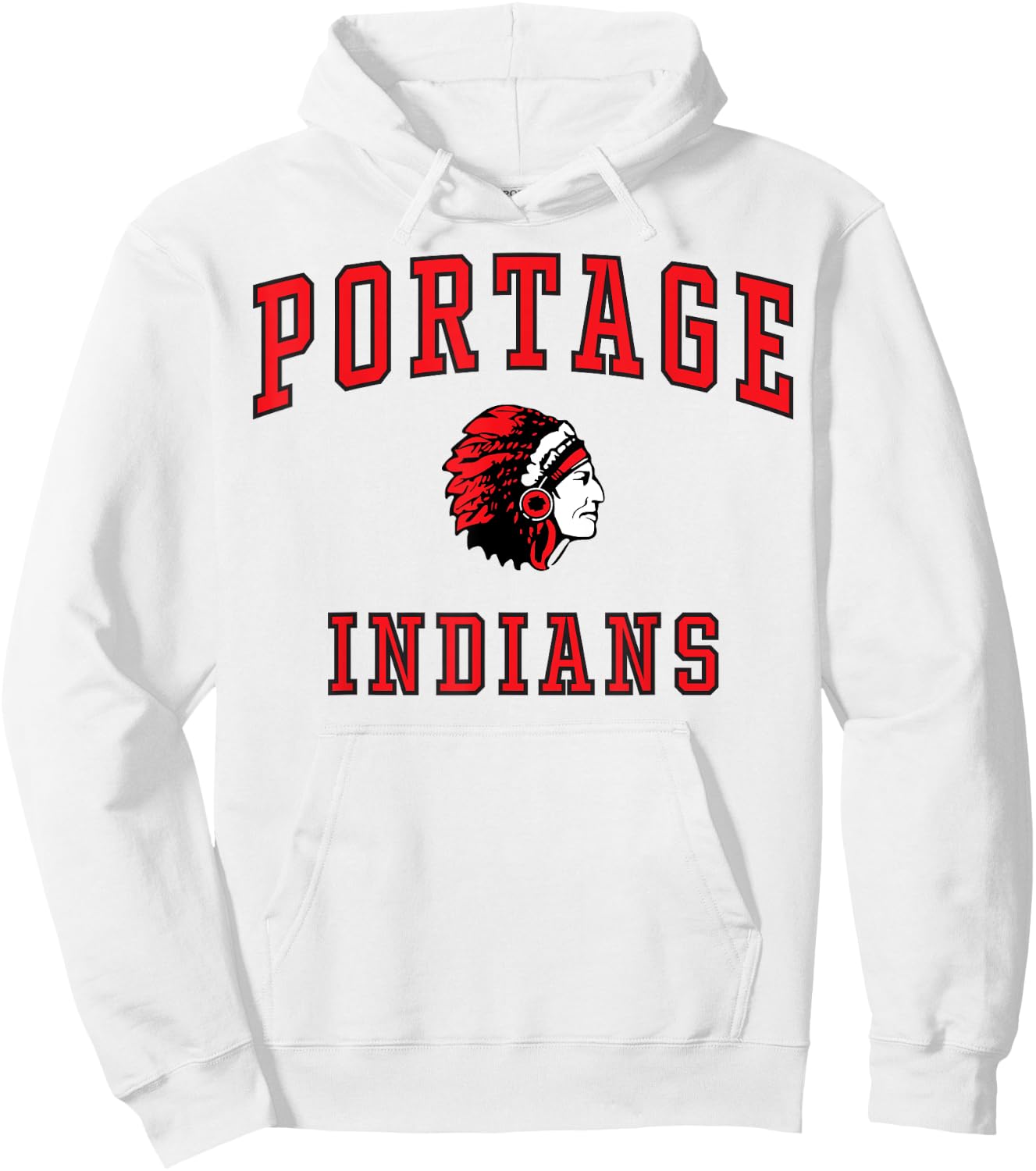 Portage High School Indians C1 Hoodie - Hoodie | White