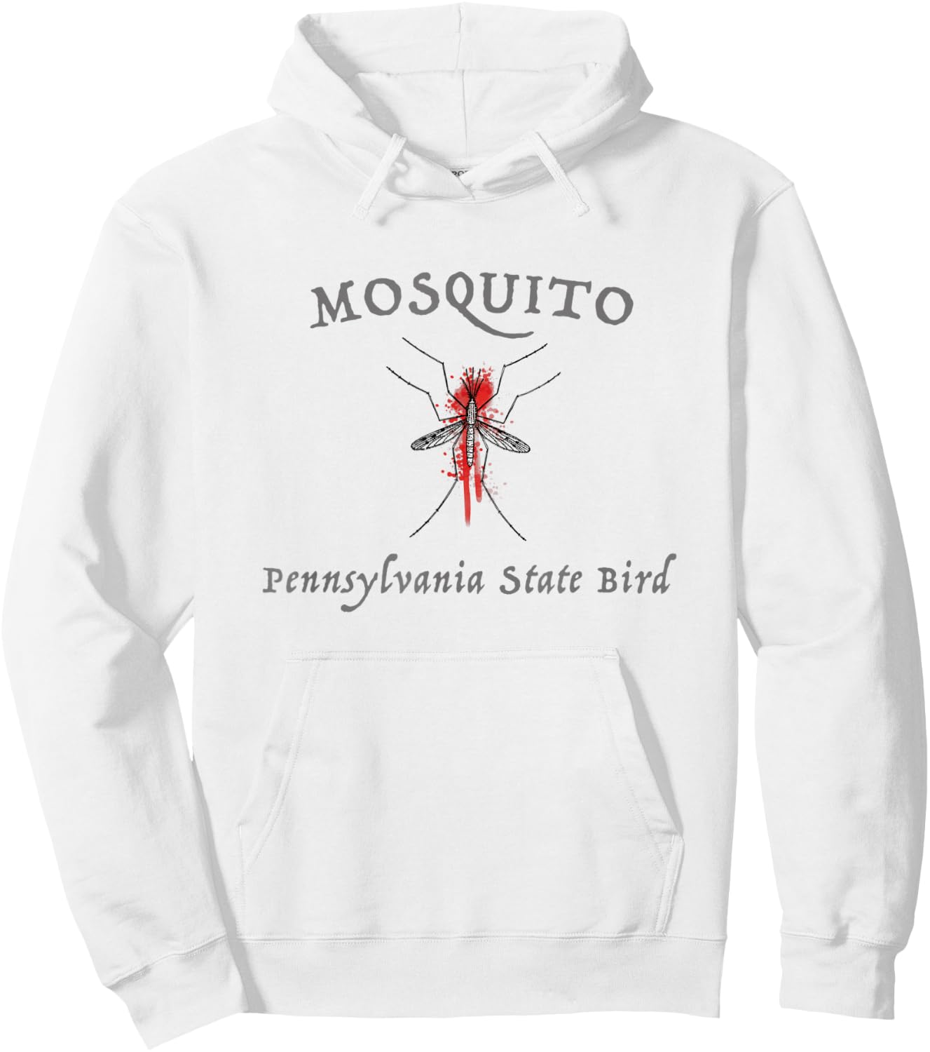 Mosquito Pennsylvania State Bird Funny Graphic Hoodie - Hoodie | White