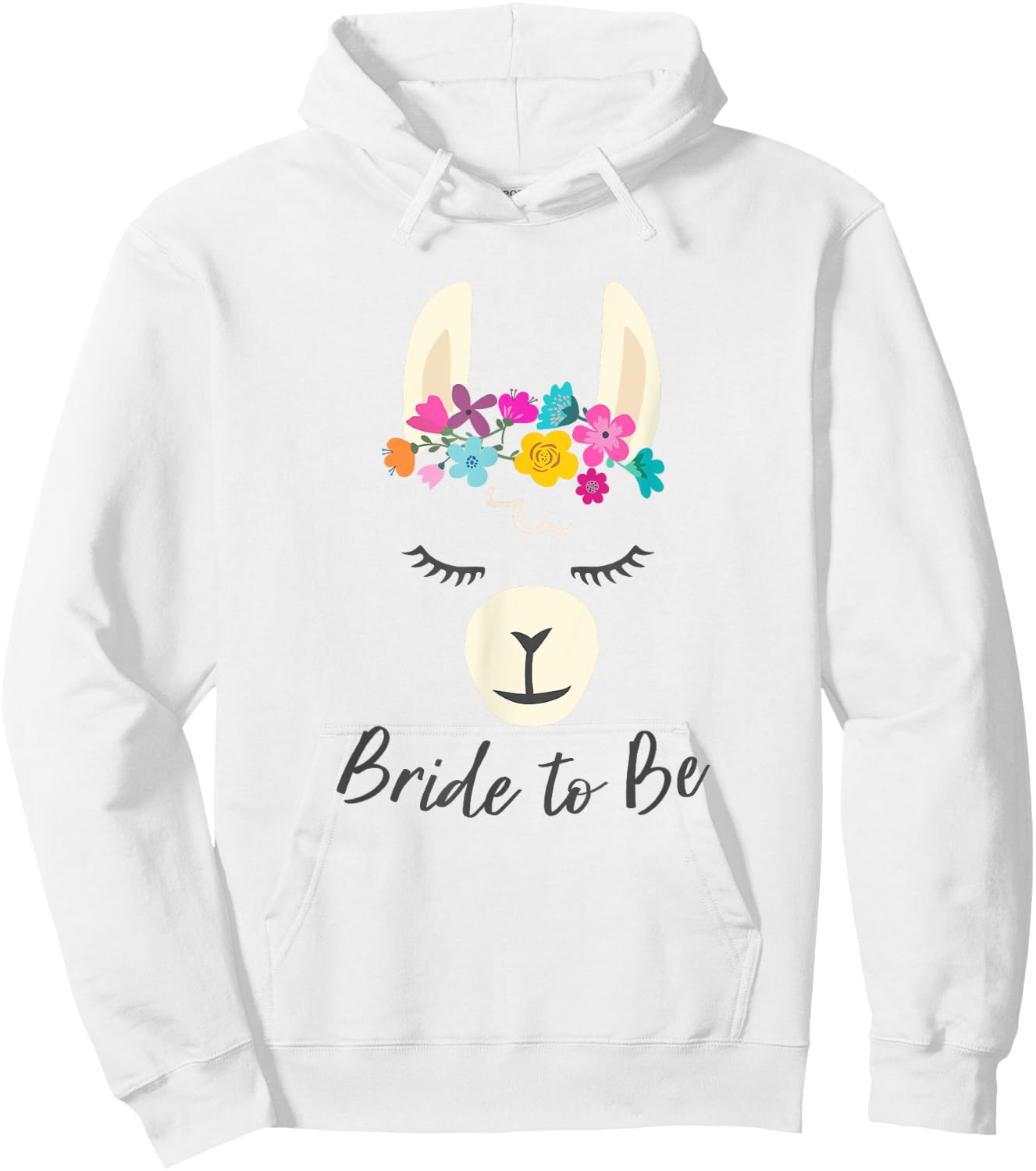 Llama Bride to Be Wedding Bridal Shower Alpaca Hoodie - Hoodie | White