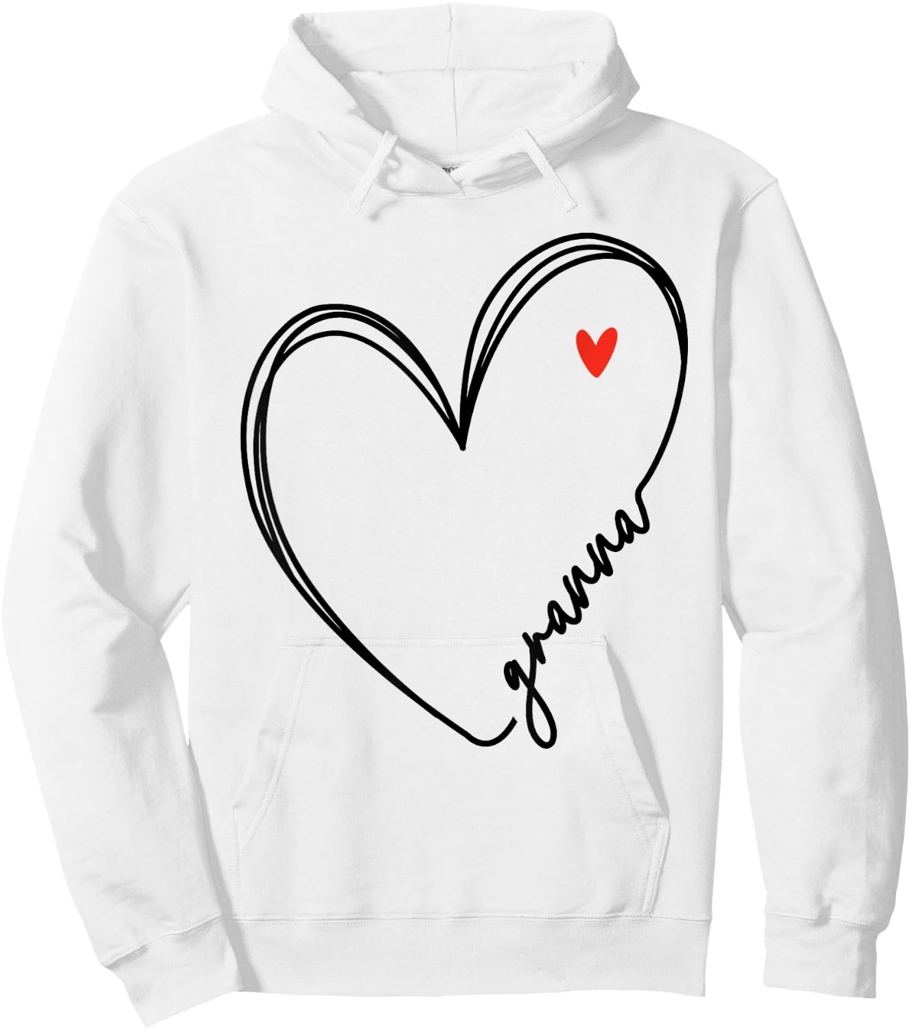 Cute granna With Heart Girl Women Mom Mother Hoodie - Hoodie | White