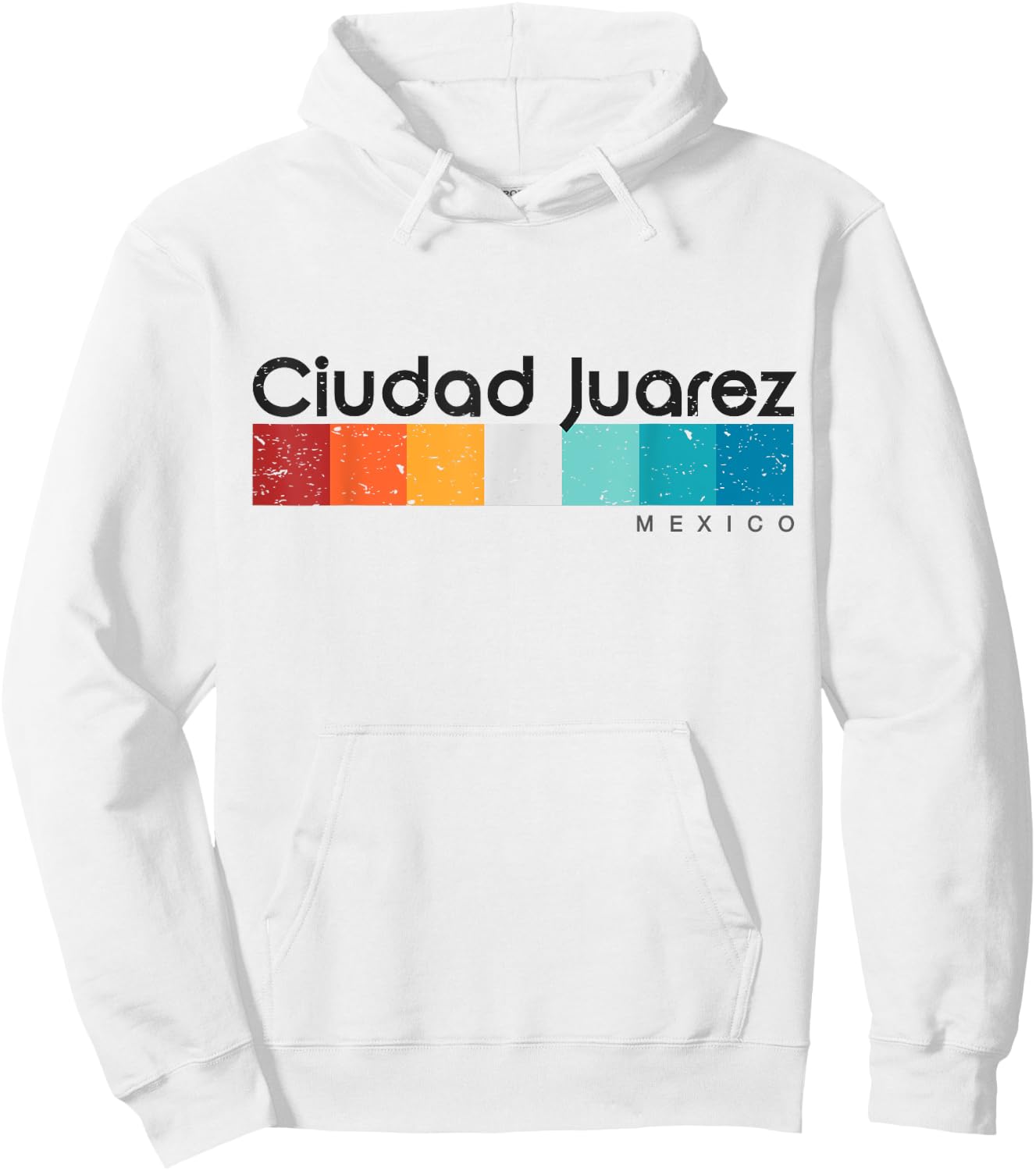 Ciudad Juarez Mexico Retro style Vintage Design Hoodie - Hoodie | White
