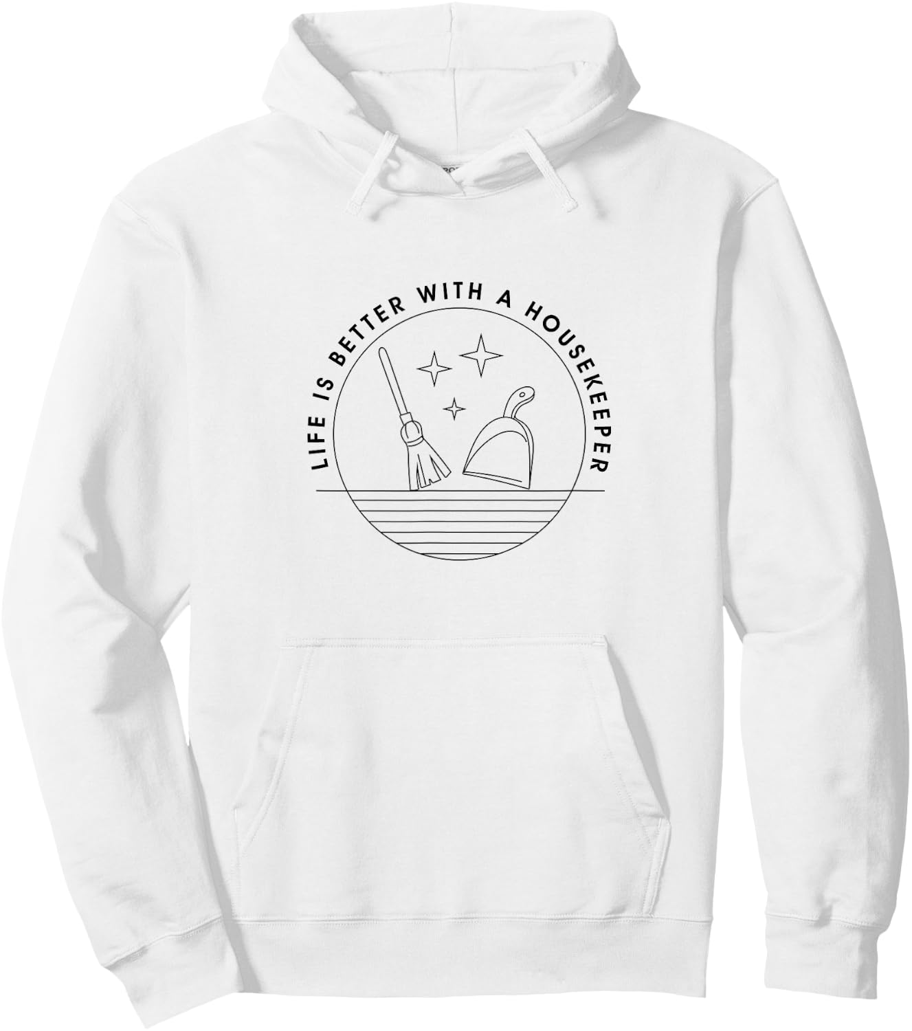 Life with Housekeeping Cleaning Maid Hoodie - Hoodie | White