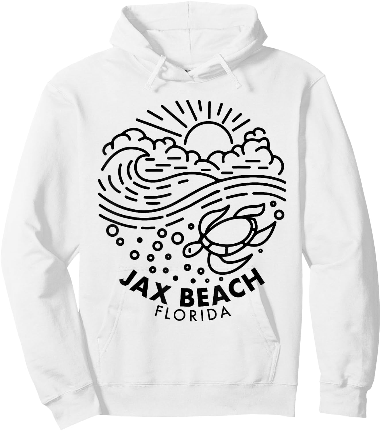 Jax Beach Florida Vintage Women Kids Hoodie - Hoodie | White