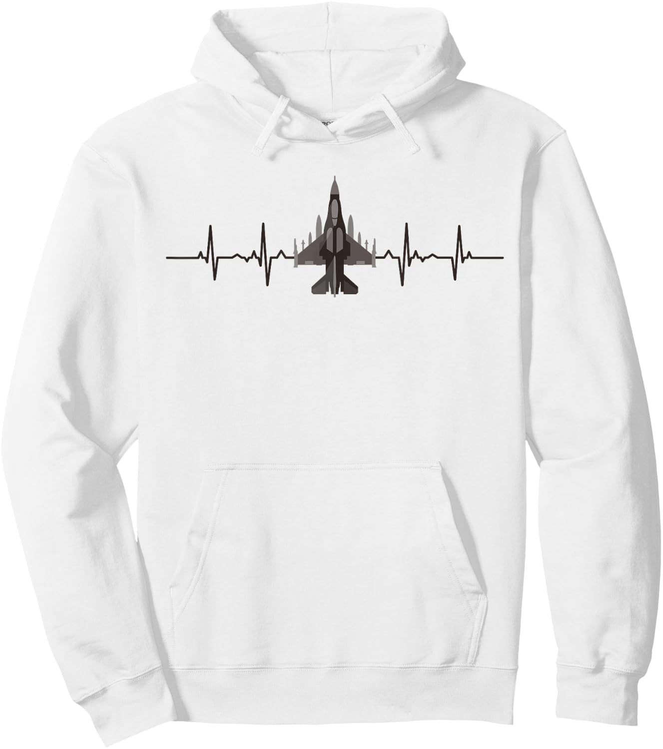 F-16 Jet Fighter Heartbeat Funny EKG Aviation Pilot Gift Men Hoodie - Hoodie | White
