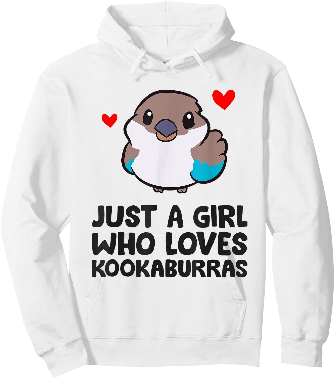 Just a Girl Who Loves Kookaburras Hoodie - Hoodie | White