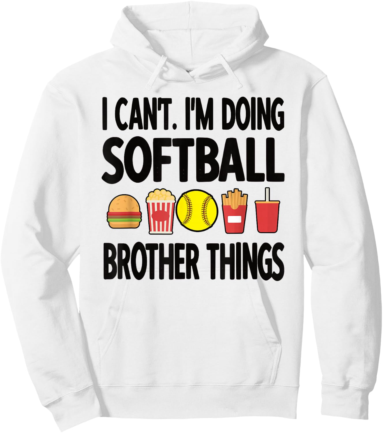 Softball Brother Things Proud Softball Player Bro Hoodie - Hoodie | White