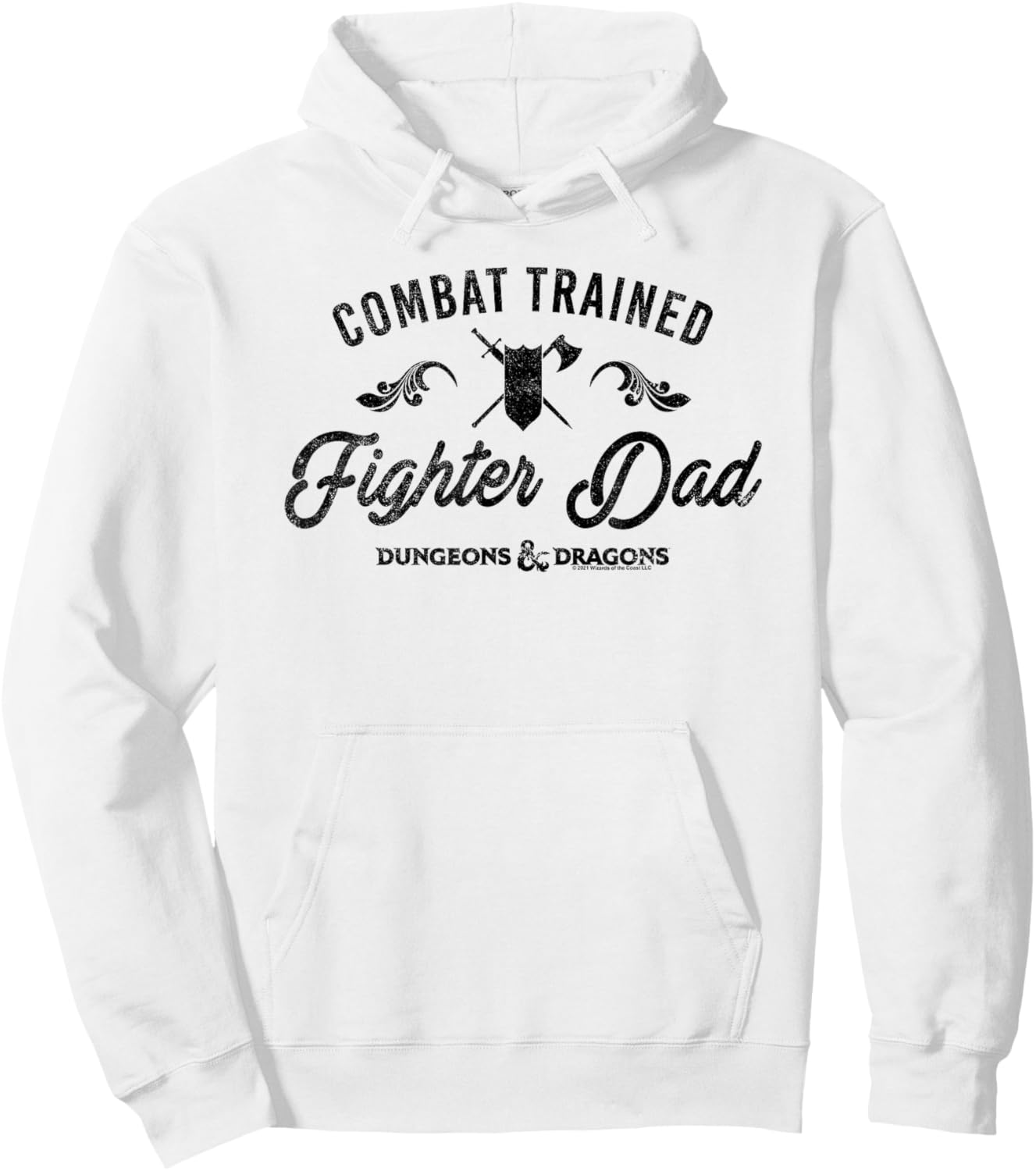 Dungeons & Dragons Combat Trained Fighter Dad Hoodie - Hoodie | White