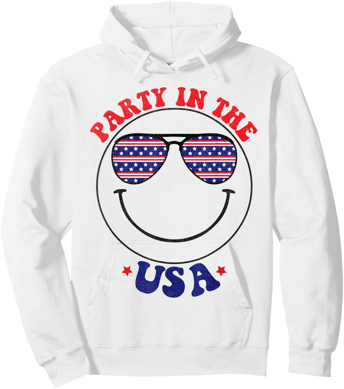 Party in the USA July 4th America Flag Patriot USA Hoodie - Hoodie | White