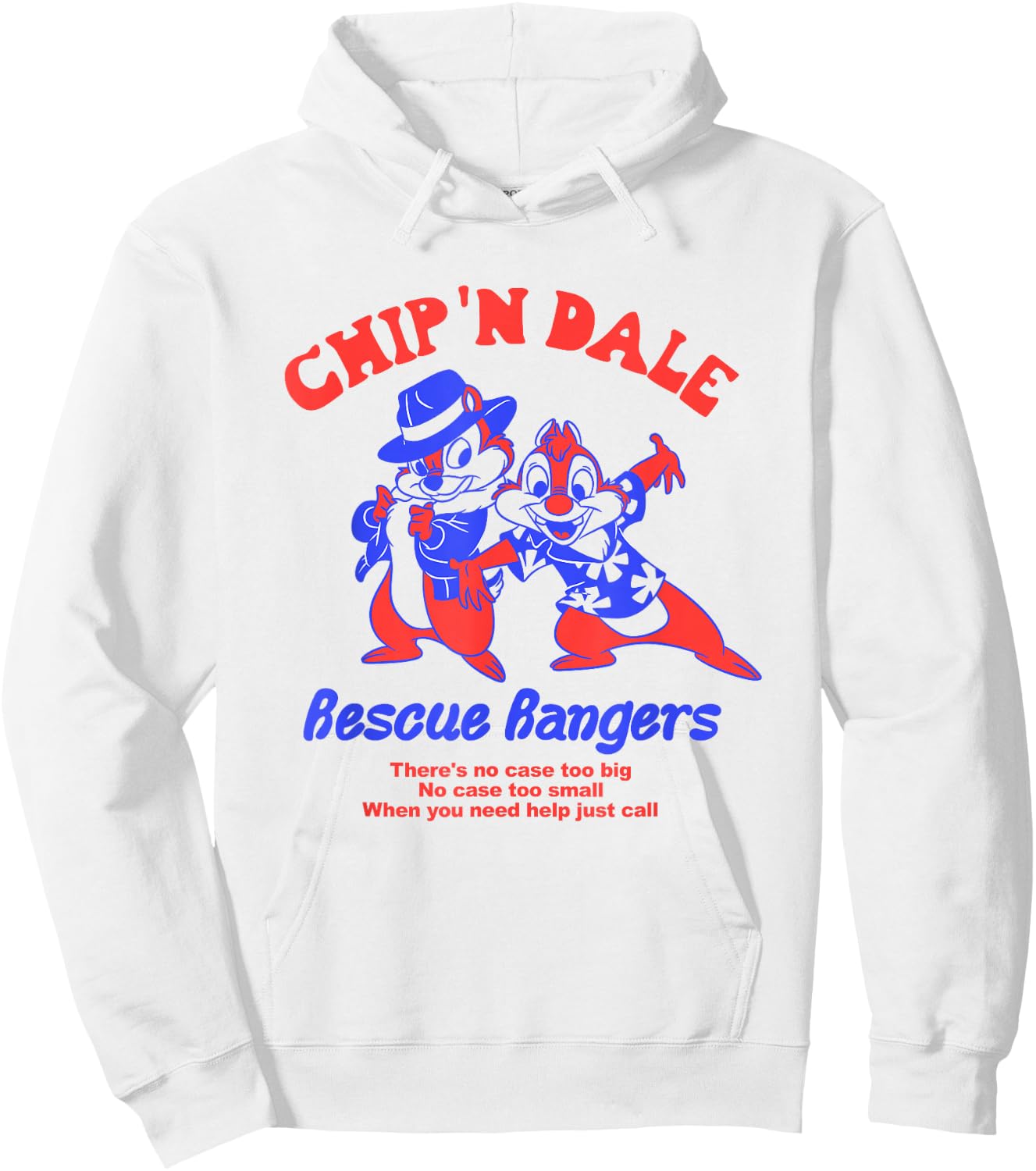 Disney Chip 'n Dale Rescue Rangers No Case Too Big Or Small Hoodie - Hoodie | White