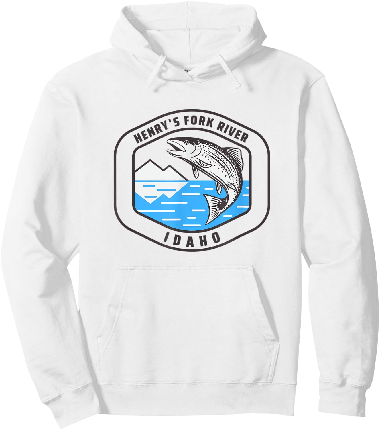 Henry's Fork River Idaho - Trout Fishing Fisherman Hoodie - Hoodie | White
