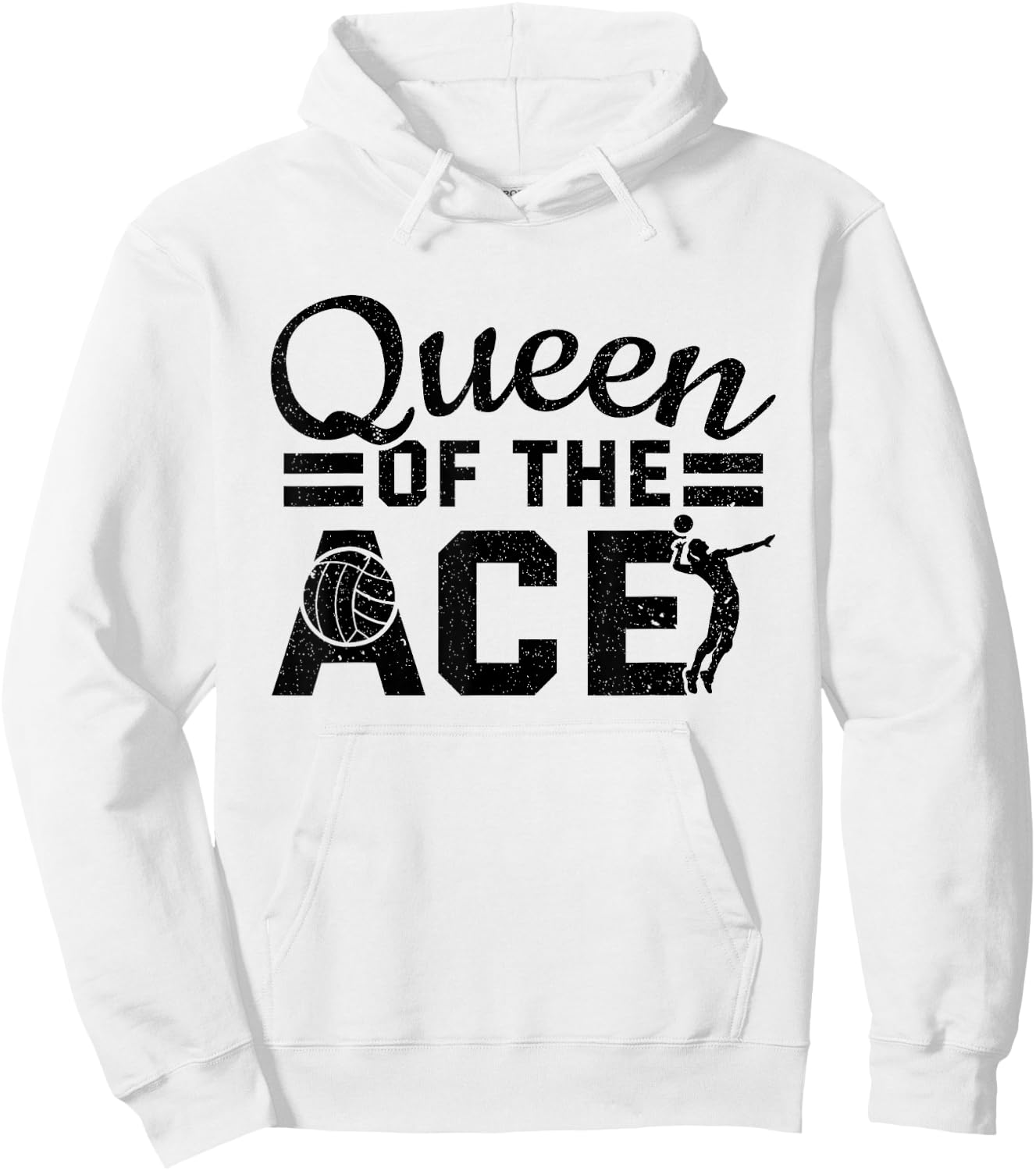 Volleyball Team Player Queen Of The Ace Women Volleyball Hoodie - Hoodie | White