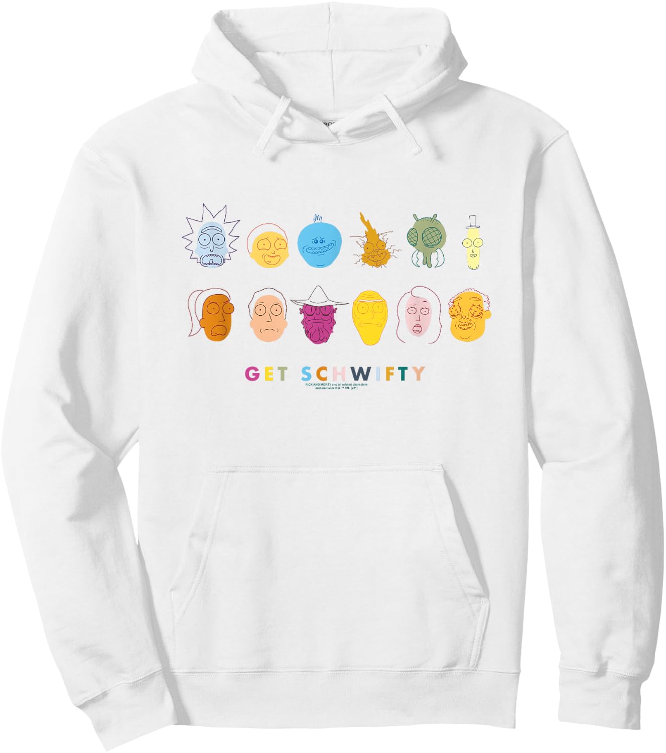 Rick and Morty Get Schwifty Hoodie - Hoodie | White