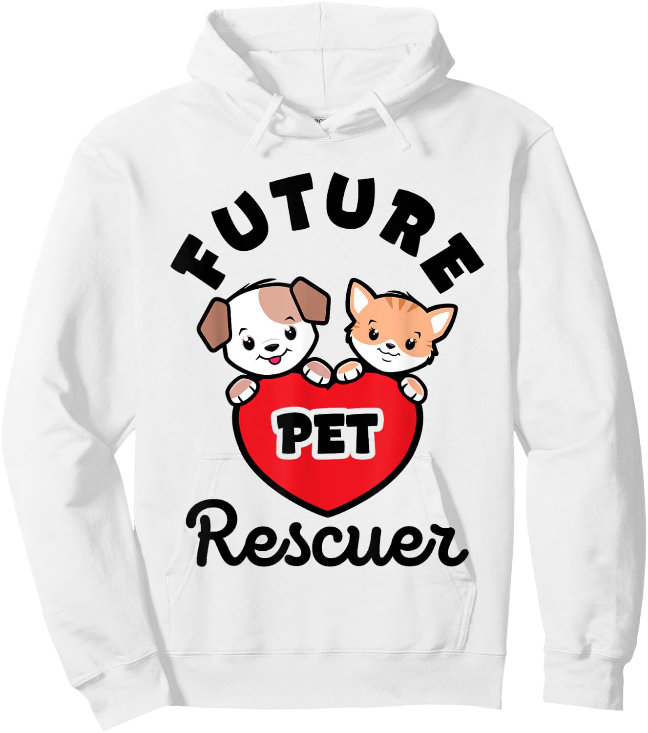 Future Pet Rescuer Veterinarian Dog Cat Baby Animal Rescue Hoodie - Hoodie | White