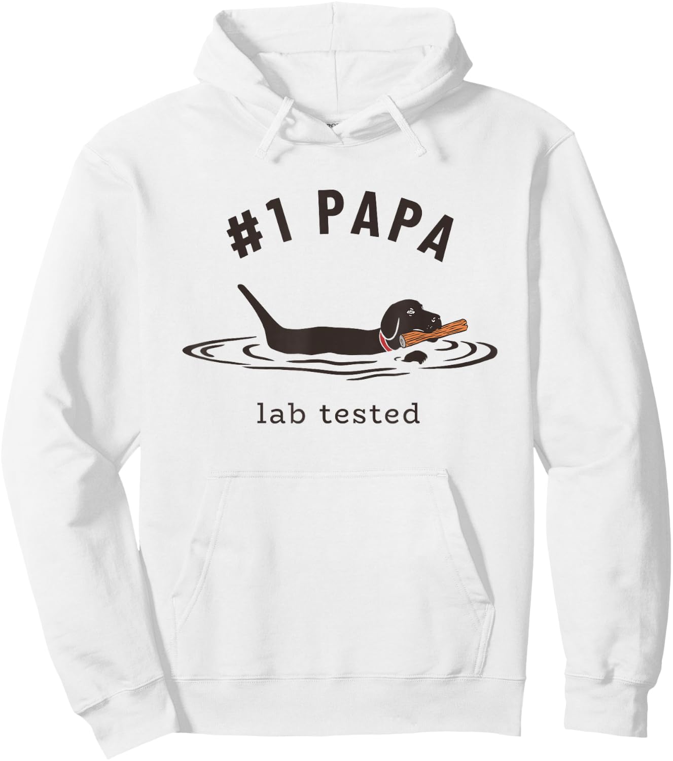 Black Lab #1 Papa - Labrador Retriever Owner Father's Day Hoodie - Hoodie | White