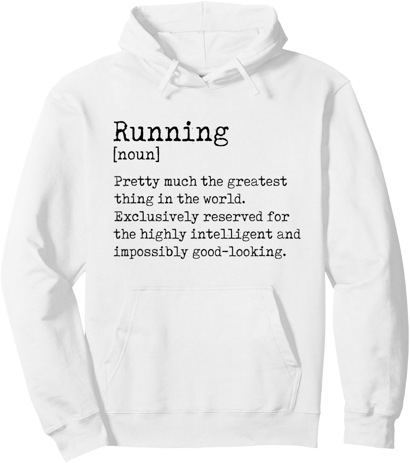 Definition Runner Graphic Running Jogger Sports Athlete Hoodie - Hoodie | White