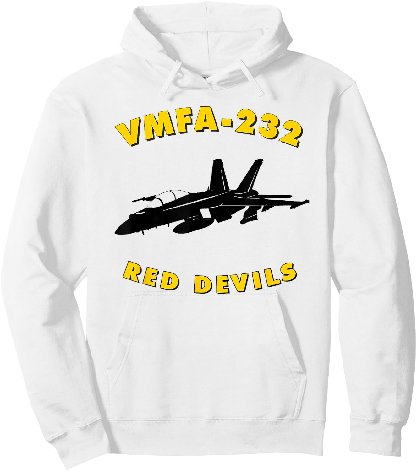 VMFA-232 Red Devils Fighter Squadron F/A-18 Hornet Jet Hoodie - Hoodie | White