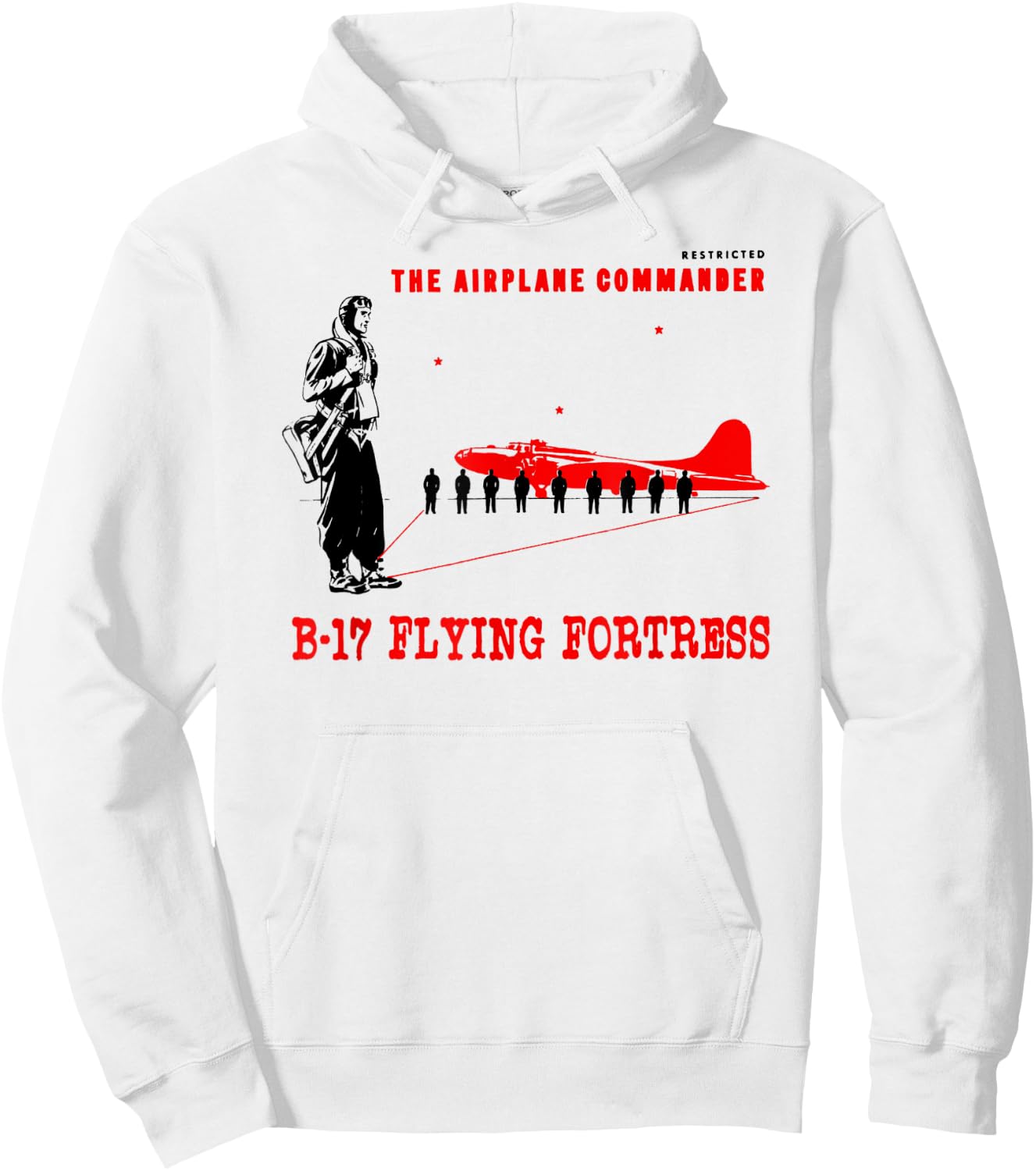 B-17 Bomber Pilot Commander WW2 Warplane B17 Flying Fortress Hoodie - Hoodie | White