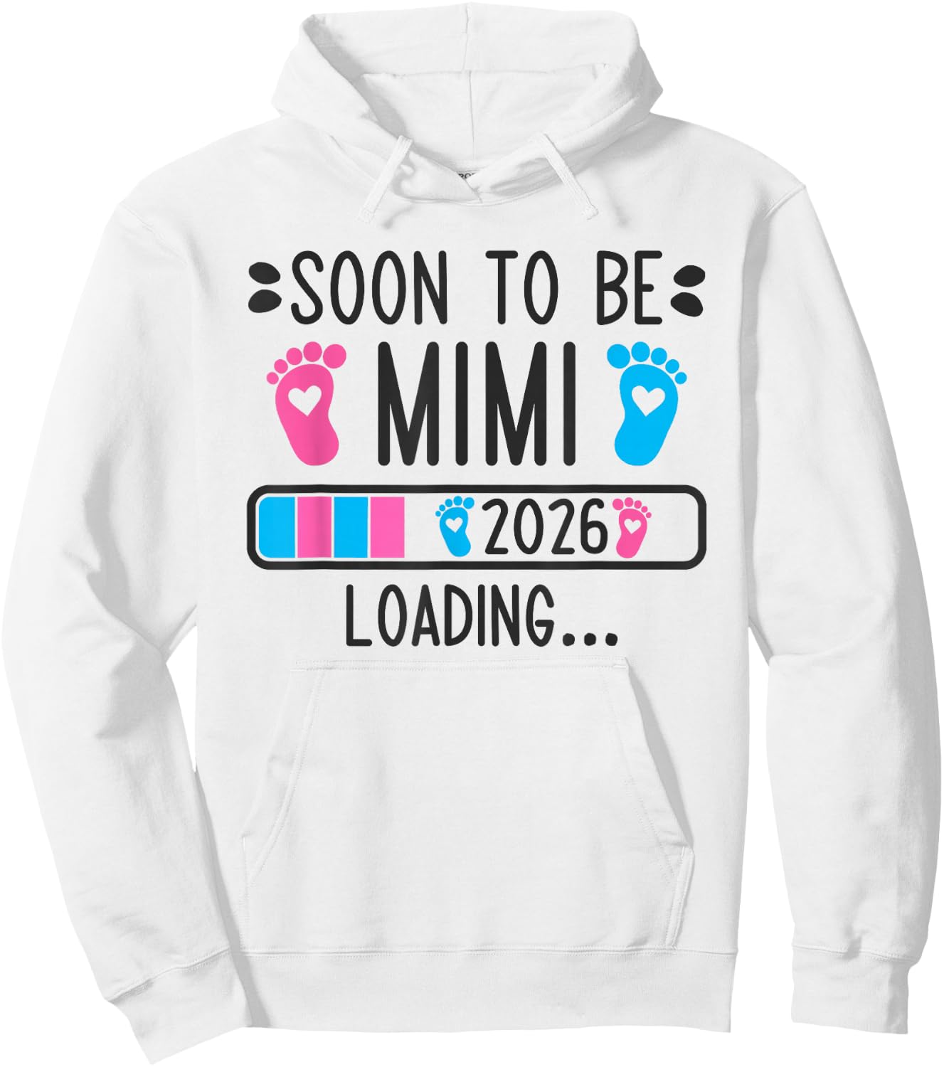 Soon to Be Mimi 2026 Loading Pregnancy Announcement 2026 Hoodie - Hoodie | White
