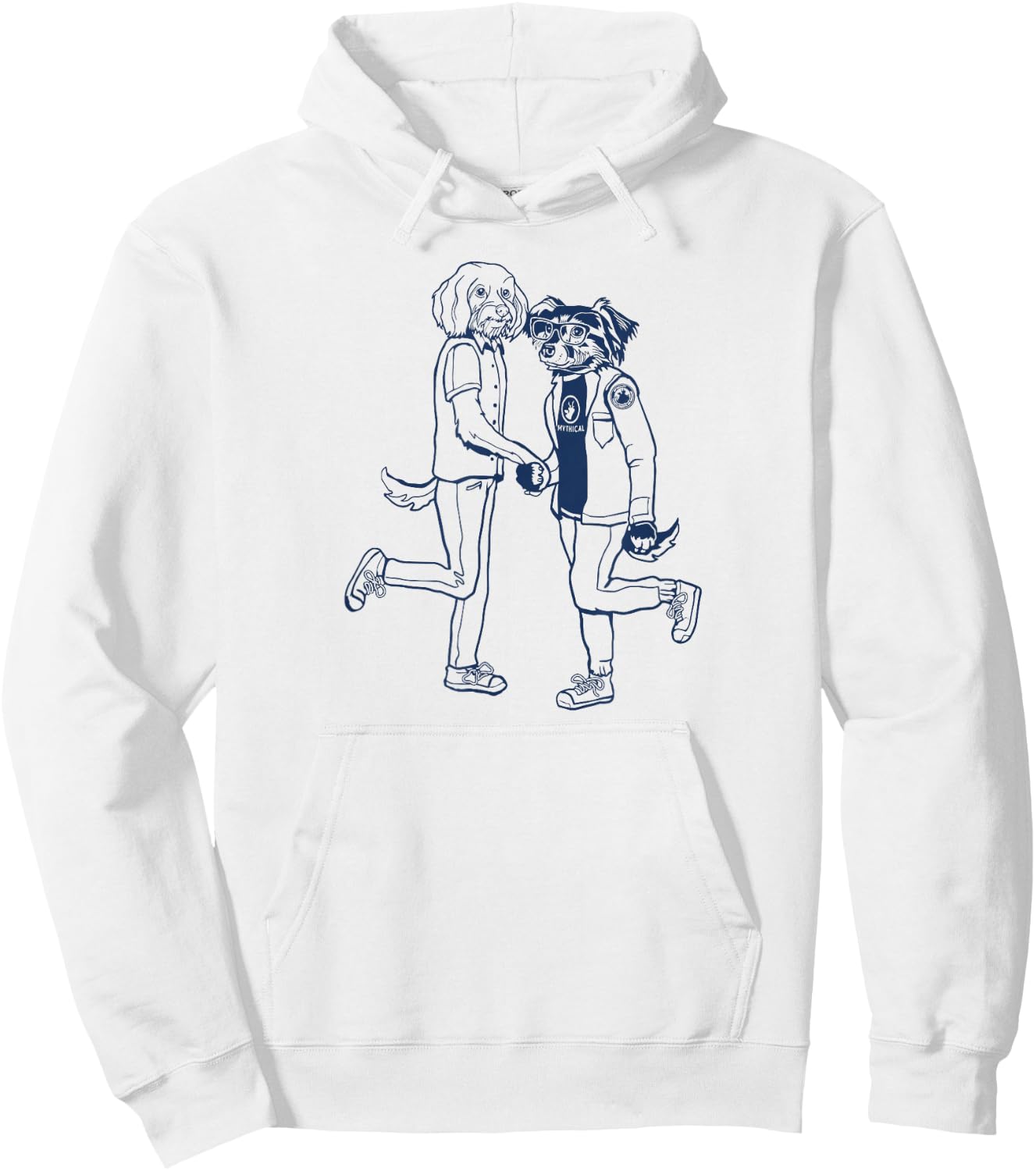 Mythical Handshake Hoodie - Hoodie | White