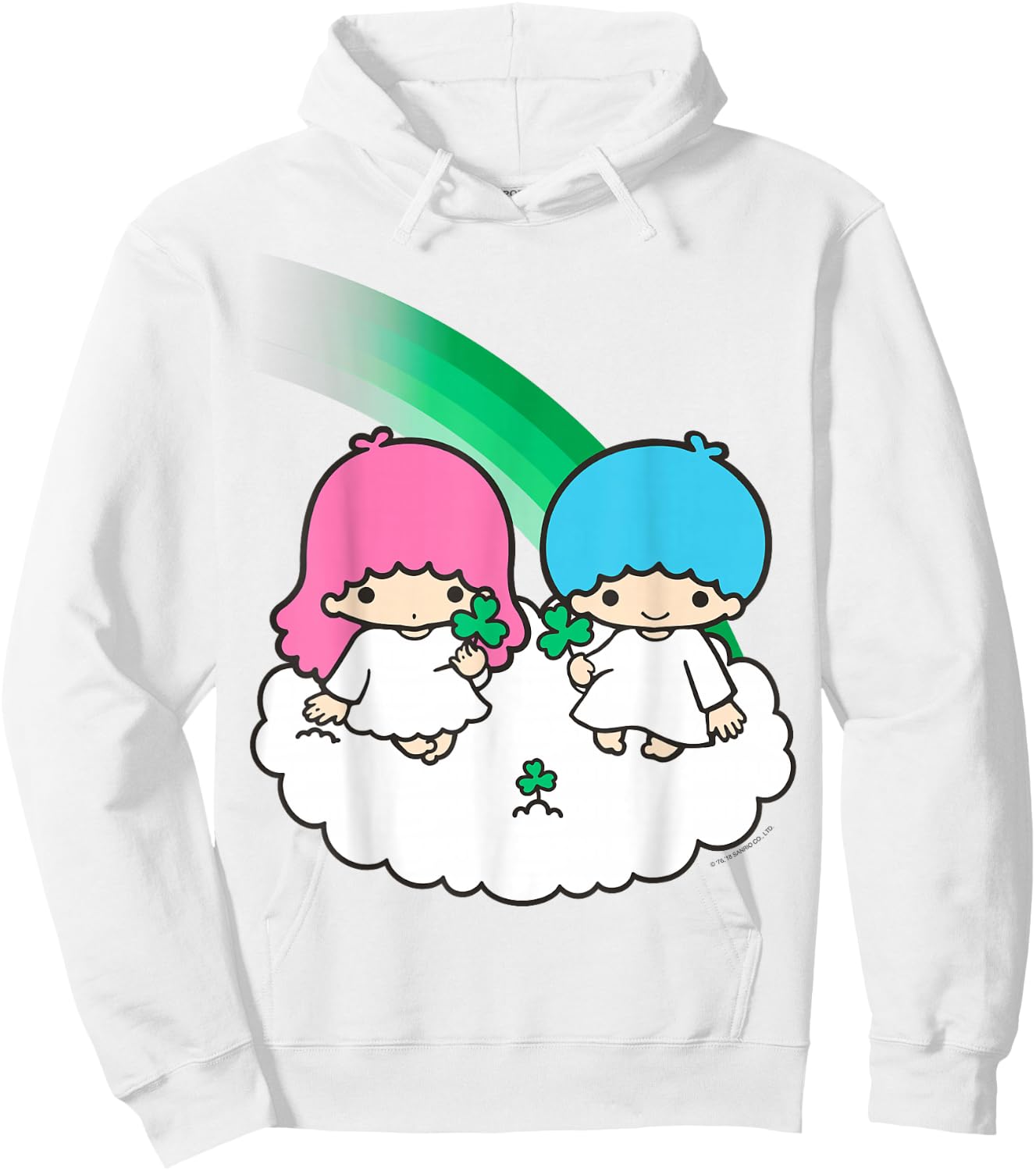 Little Twin Stars St. Patrick's Day Shirt Hoodie - Hoodie | White
