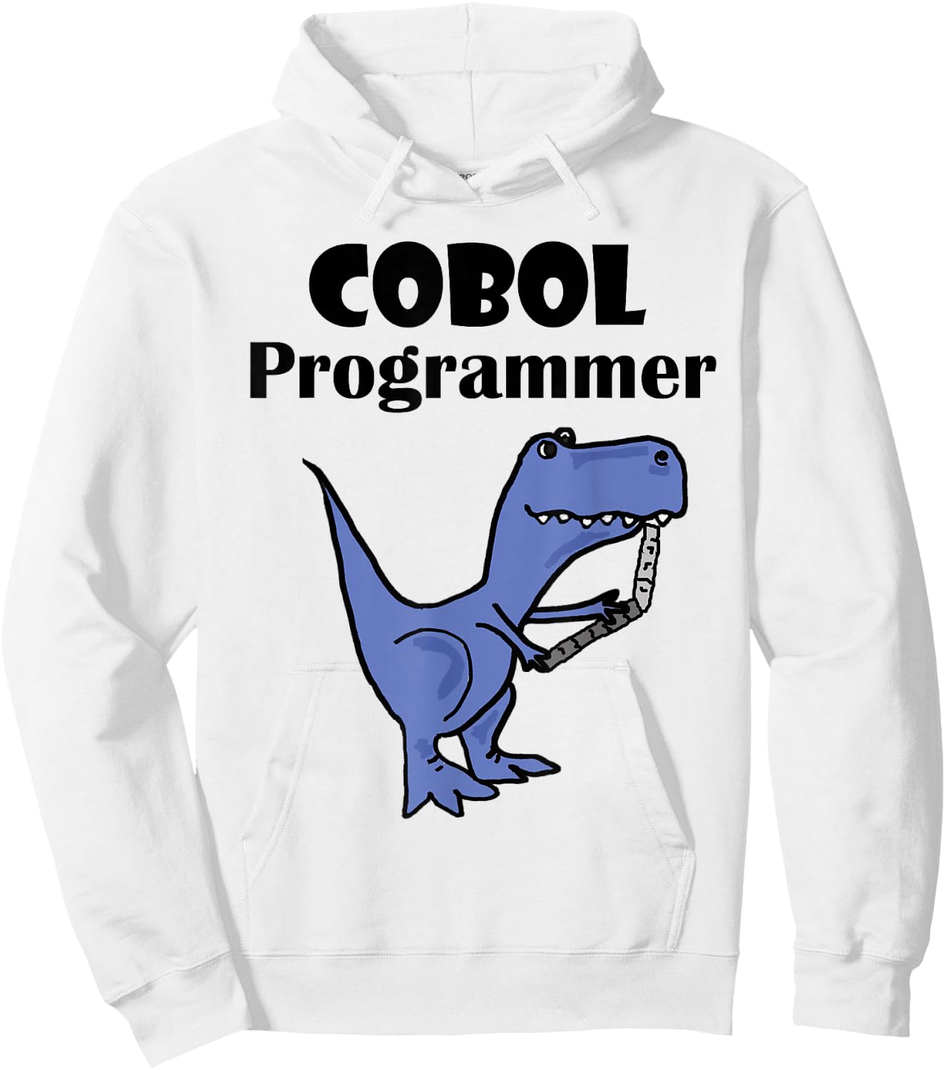 SmileteesJobs Funny T-rex Dinosaur COBOL Programmer Hoodie - Hoodie | White