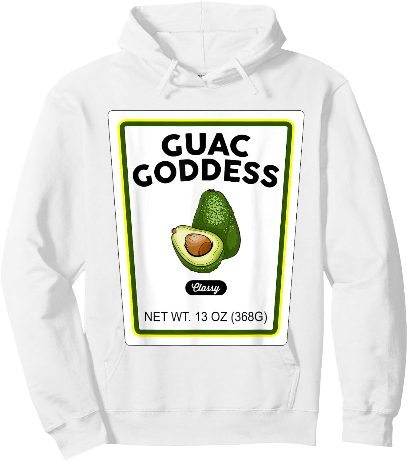 Halloween Matching Costume Guacamole Goddess Bottle Label Hoodie - Hoodie | White