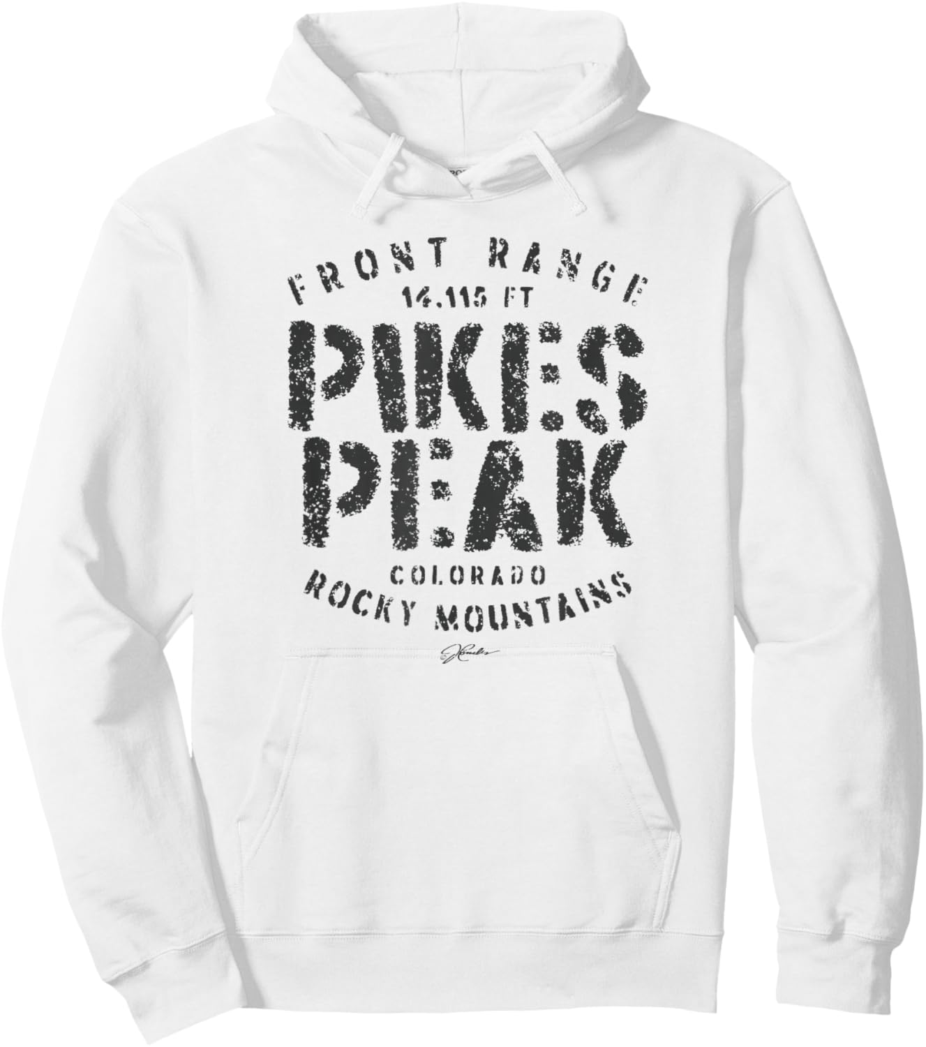 JCombs: Pikes Peak, CO Hoodie - Hoodie | White