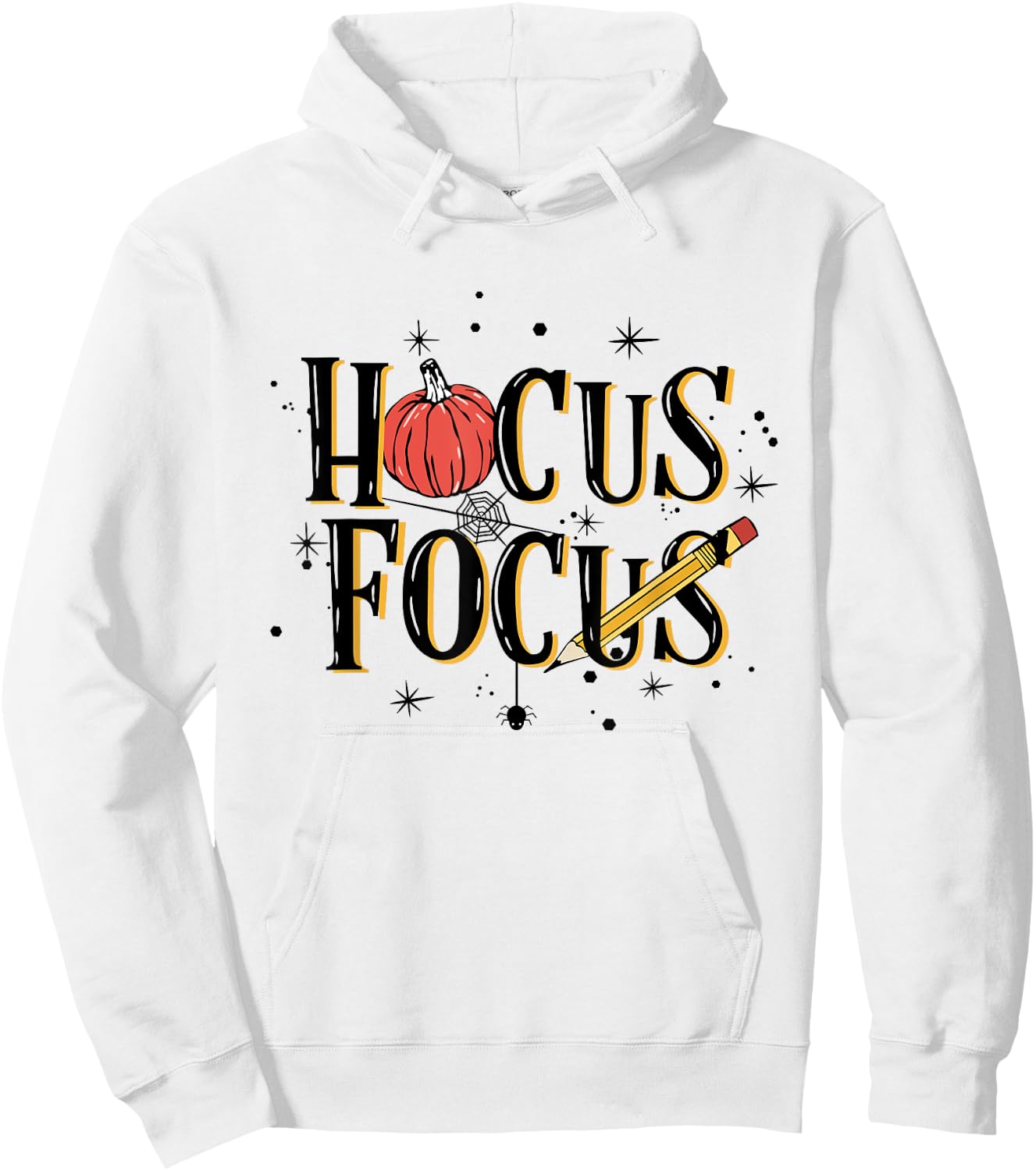 Women Hocus Focus Teacher Funny Hoodie - Hoodie | White