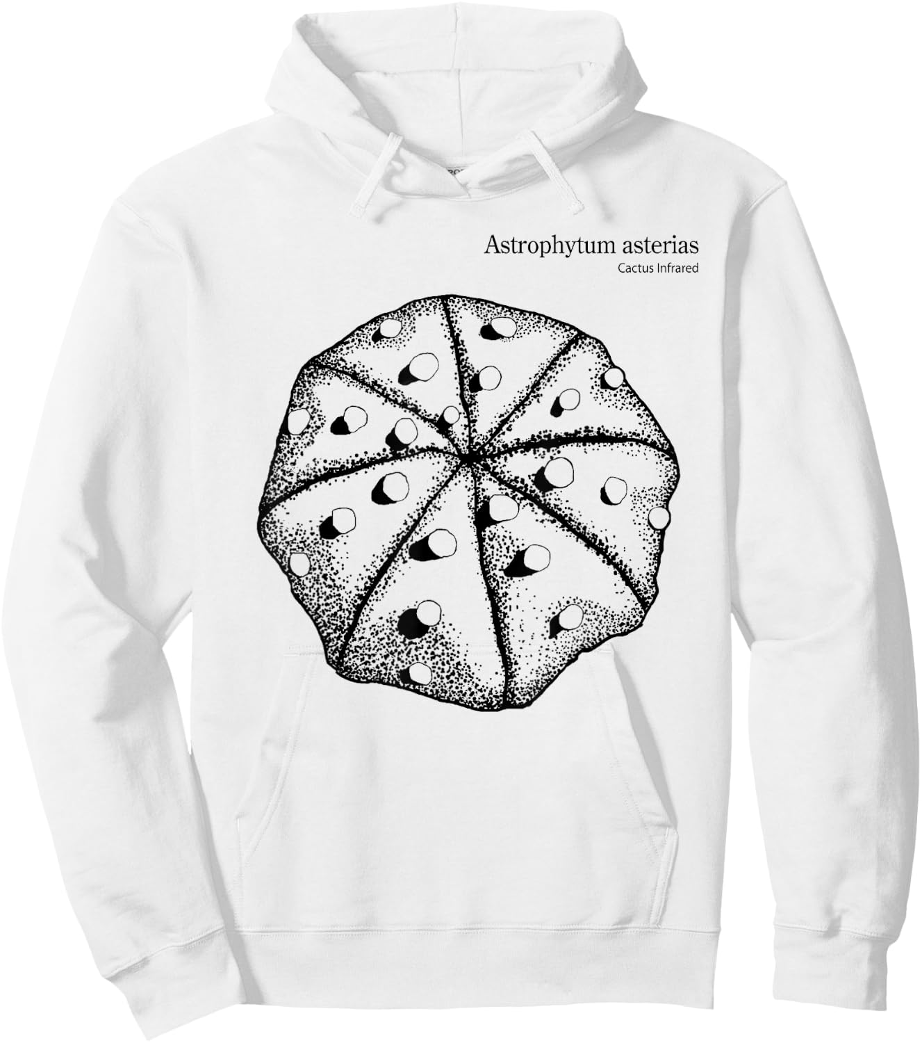 Astrophytum asterias Cactus Infrared nature lover graphic Hoodie - Hoodie | White