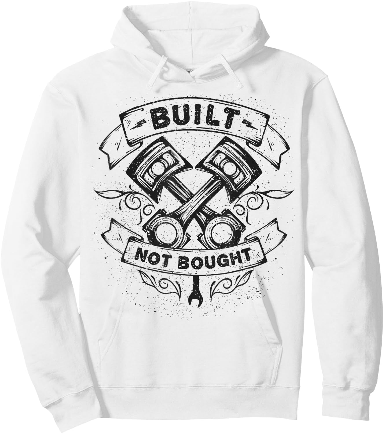 Car Mechanic Pistons Custom Vintage Built Not Bought Hoodie - Hoodie | White