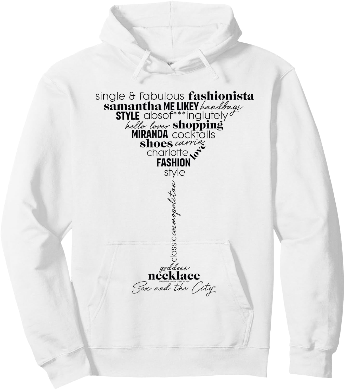 Sex and the City Classic Cosmopolitan Hoodie - Hoodie | White