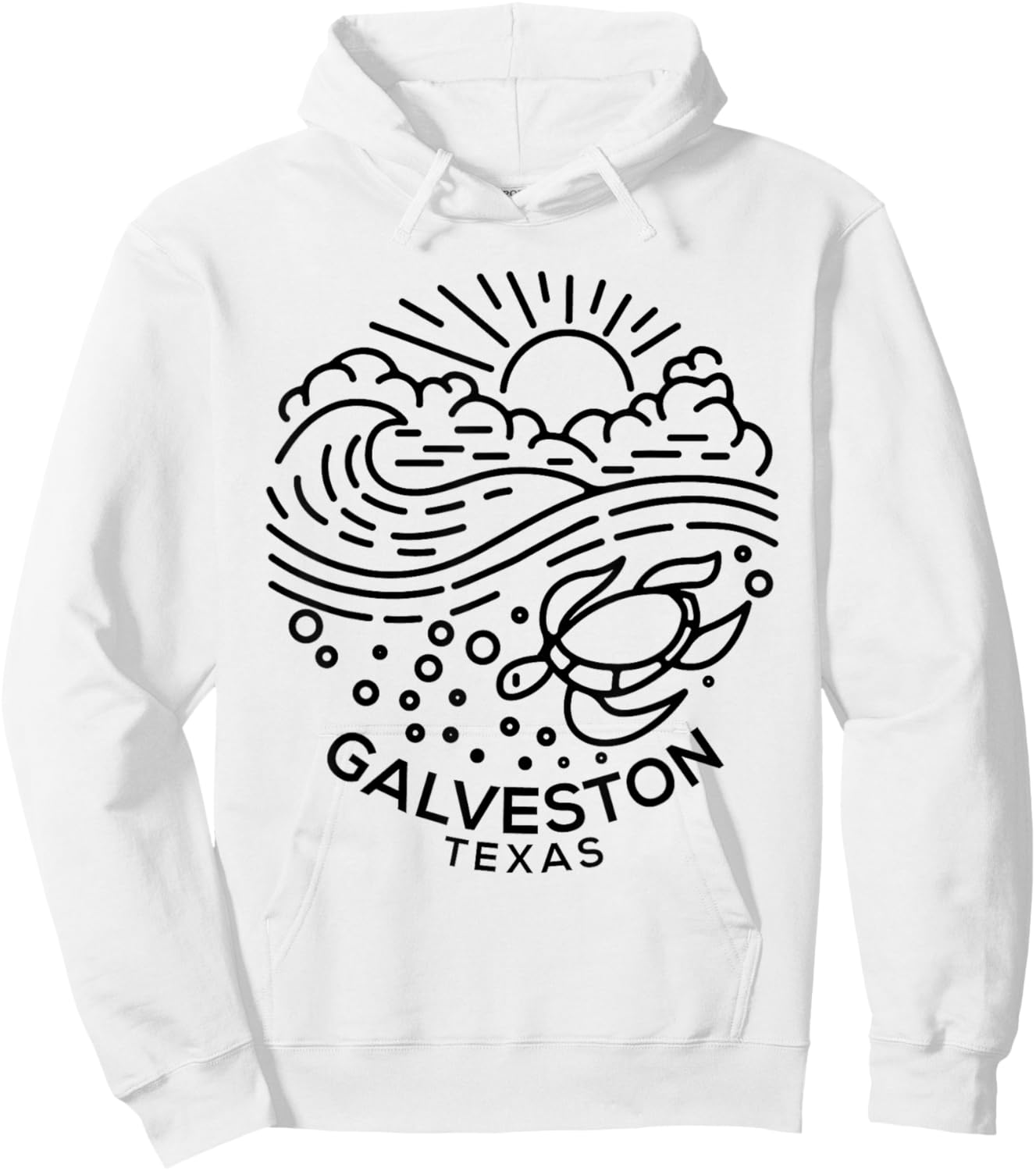 Galveston TX Hoodie - Hoodie | White