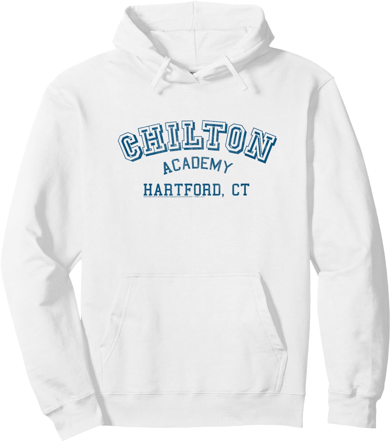 Gilmore Girls Chilton Academy Distressed Lettering TV Show Hoodie - Hoodie | White