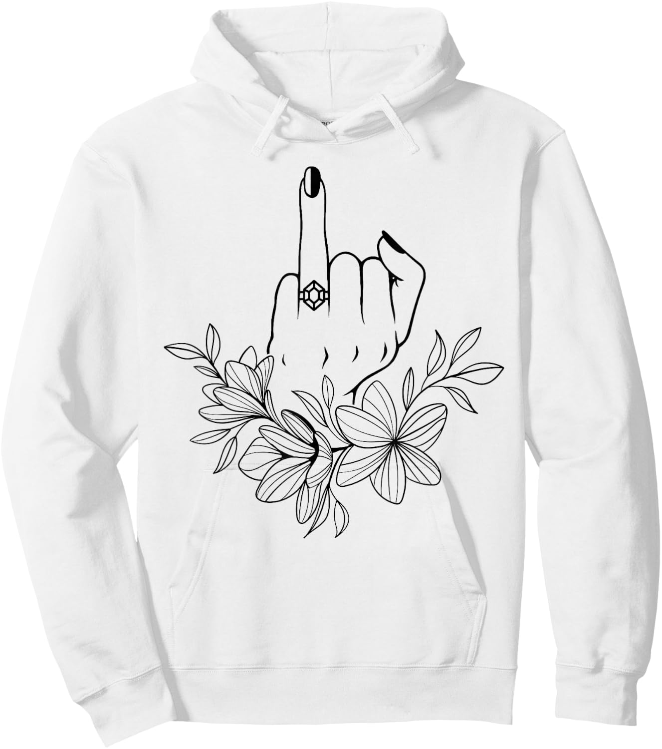 Bride Ring Finger Funny Wedding Bachelorette Party Newlywed Hoodie - Hoodie | White