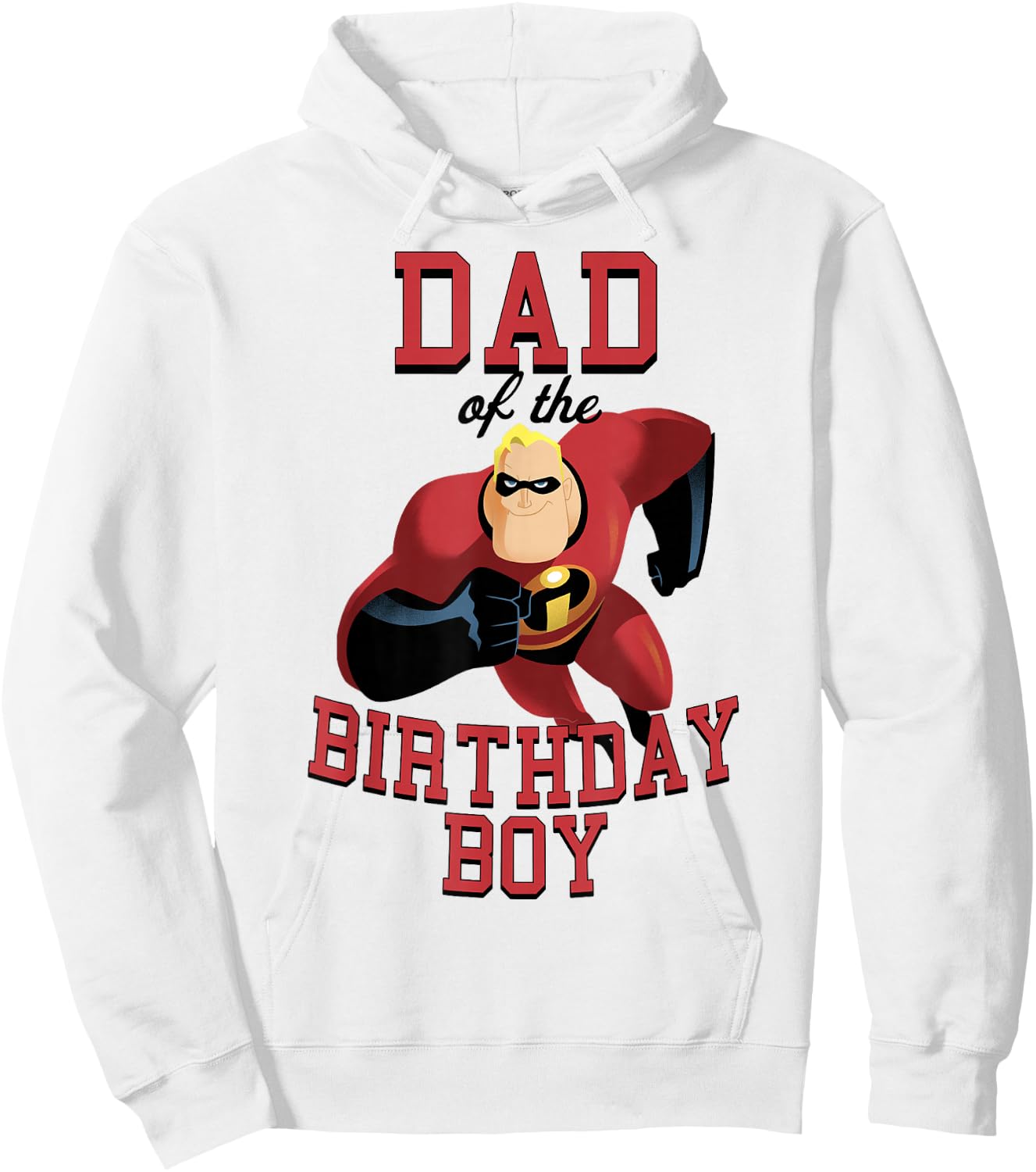 Disney Pixar The Incredibles Dad Of The Birthday Boy Hoodie - Hoodie | White